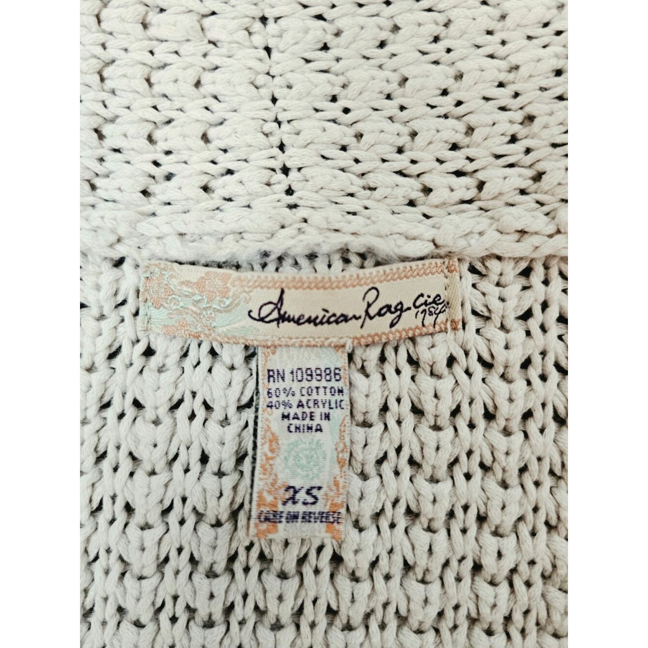 American Rag American Rag Cream Knit Short-Sleeve Belted Knit Cardigan F Size XS / US 0-2 / IT 36-38 - 6 Thumbnail