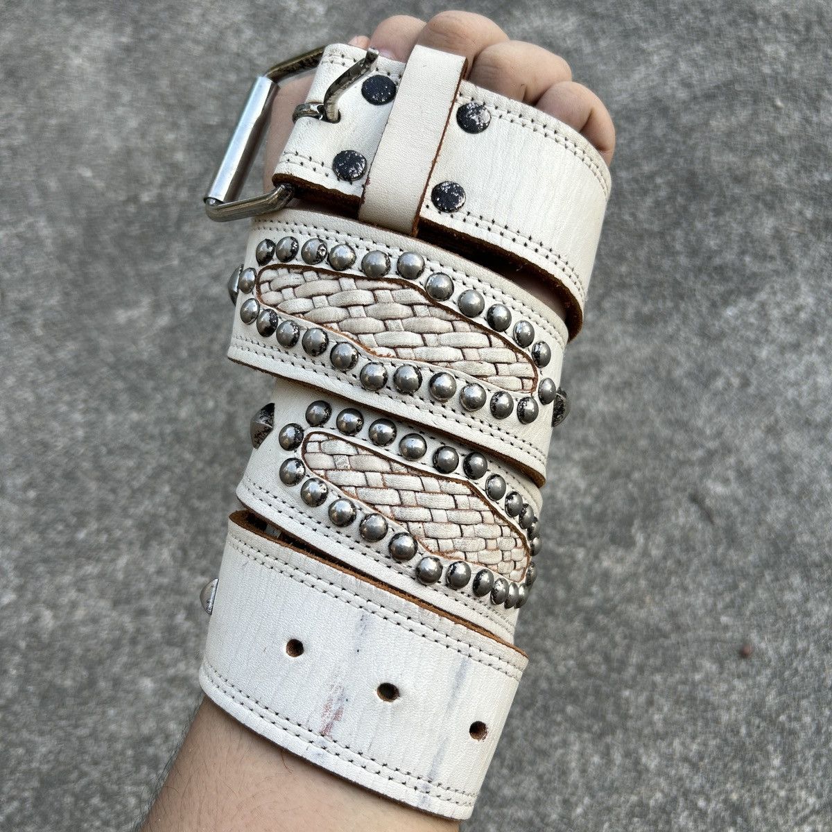 Vintage Vintage studded leather belt (Kapital Style) Size ONE SIZE - 4 Thumbnail