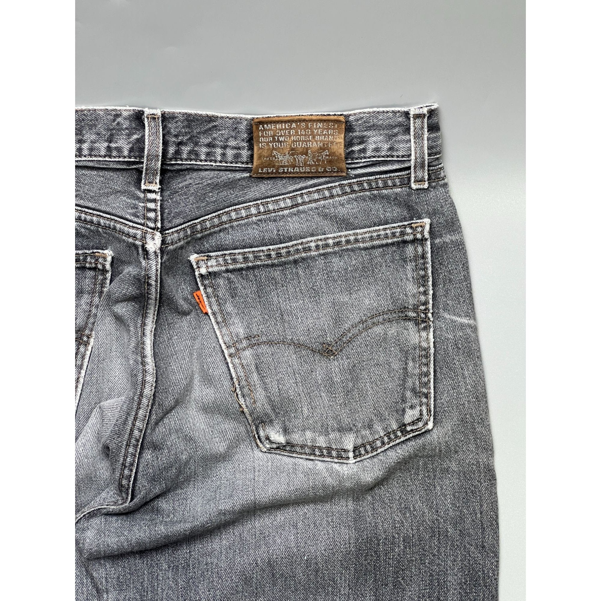 Levi's Vintage Clothing Levi’s 615 Vintage Orange Tab Gray Denim Jeans Pants (Y1058) Size US 33 - 15 Thumbnail