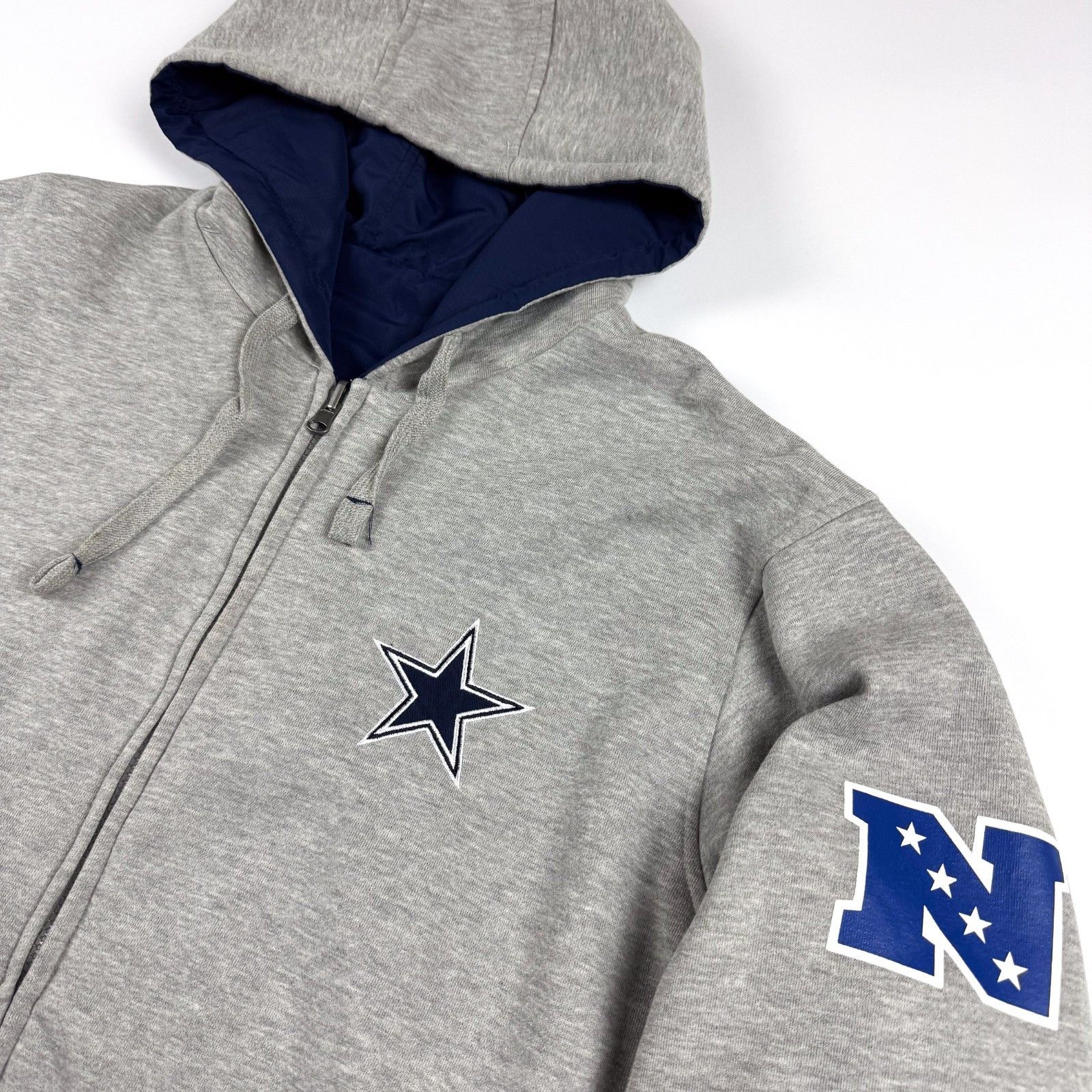 NFL New Dallas Cowboys Windbreaker XL Blue Gray NFL Reversible Size US XL / EU 56 / 4 - 11 Thumbnail