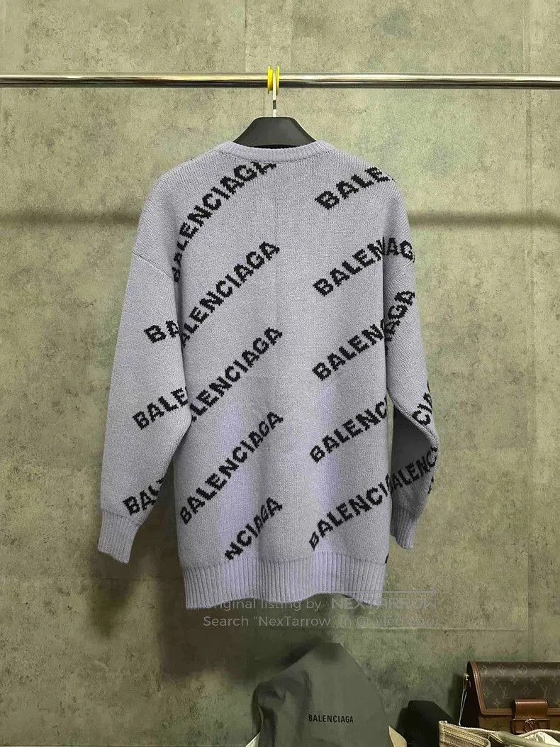 Balenciaga Balenciaga Logo Knit Purple Sweater XS. Size US XS / EU 42 / 0 - 4 Thumbnail