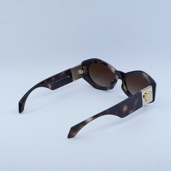 Versace Versace VE4466U 54613B Sunglasses Havana Geometric Frame Size ONE SIZE - 9 Thumbnail