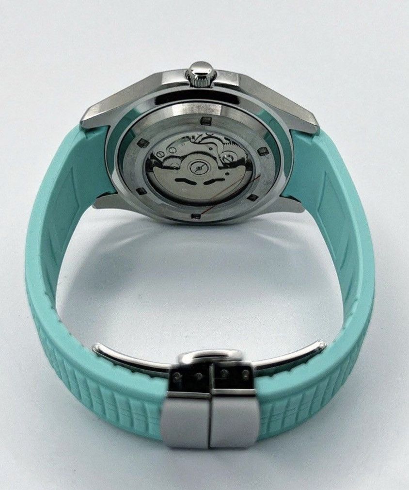 Japanese Brand Seiko Mod Aquanaut Tiffany Blue Dial Steel Watch 41mm NH35 Size ONE SIZE - 4 Thumbnail