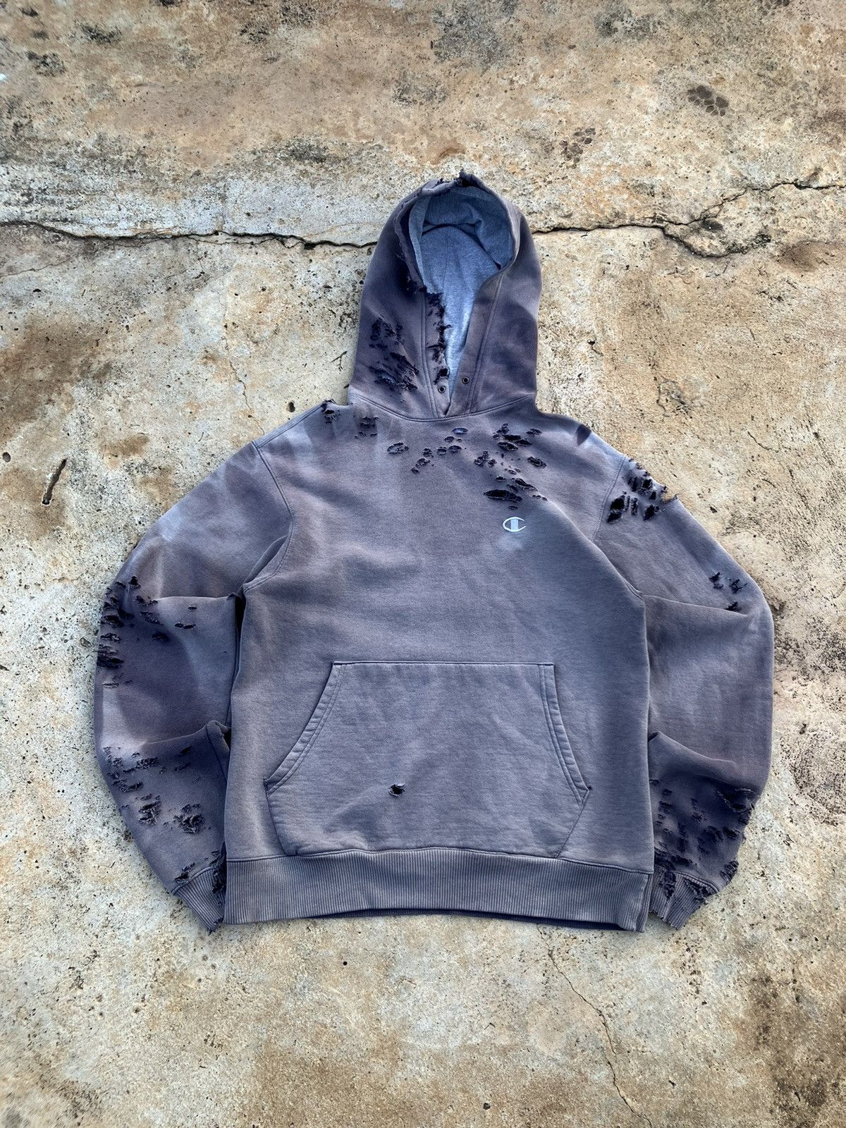 Champion × StraightFaded Hoodie faded & destroy.🔪 Size US L / EU 52-54 / 3 - 5 Thumbnail