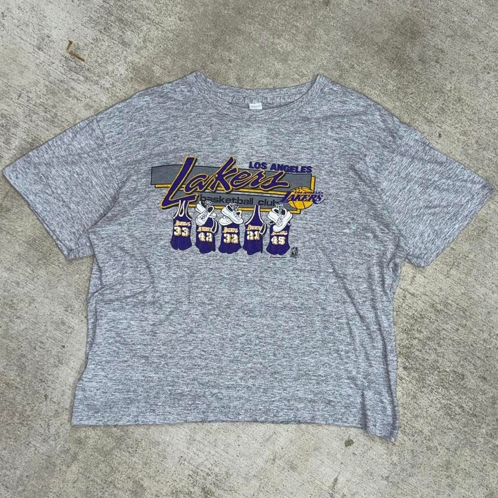 NBA 1980s los angeles lakers grey t-shirt Size US XL / EU 56 / 4 - 1 Thumbnail