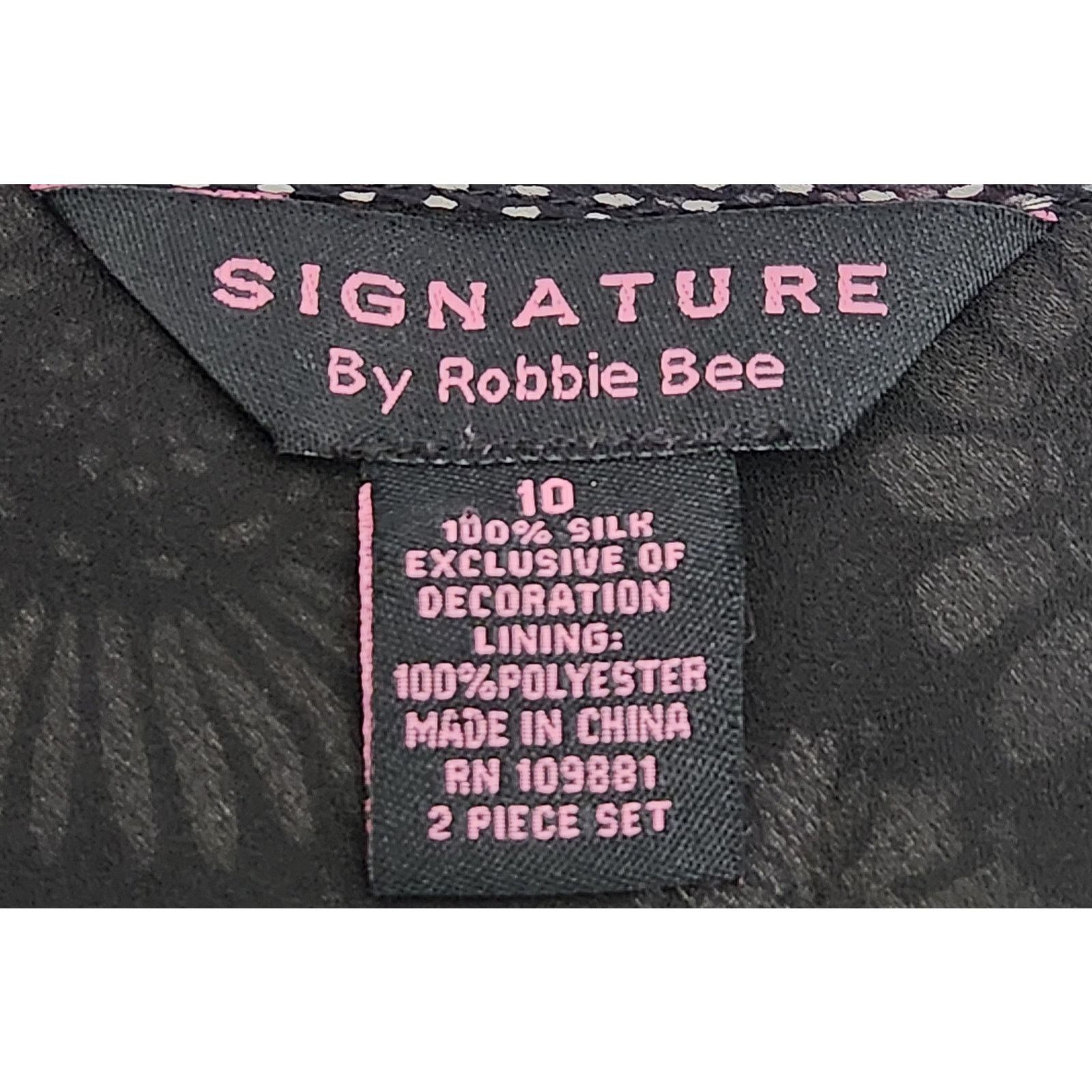 Other Signature Robbie Bee Black White Floral Polka Dot Top 10 Size L / US 10 / IT 46 - 5 Thumbnail