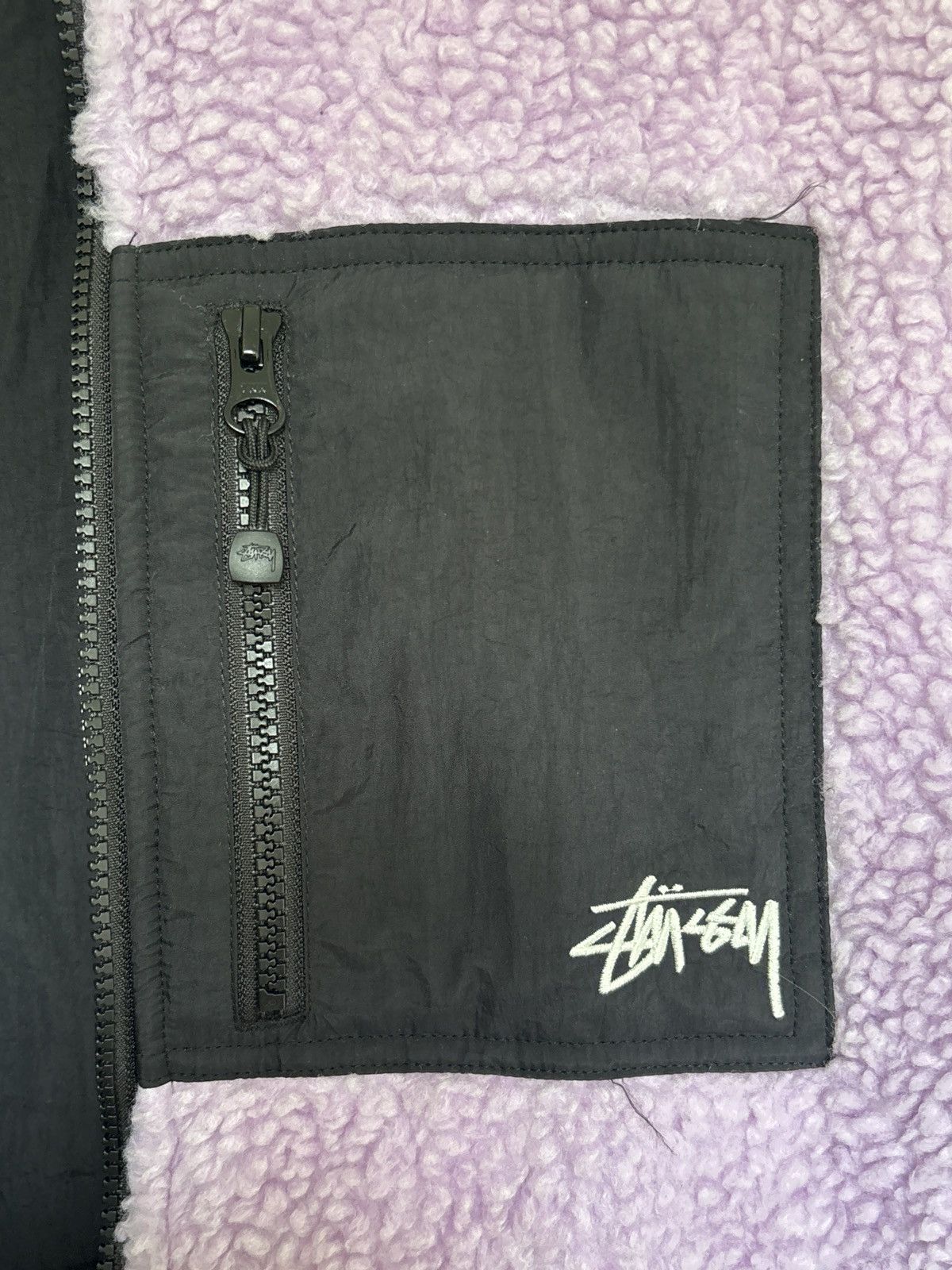 Stussy Stussy Sherpa Reversible Vest 'Lavender' Size US M / EU 48-50 / 2 - 2 Thumbnail