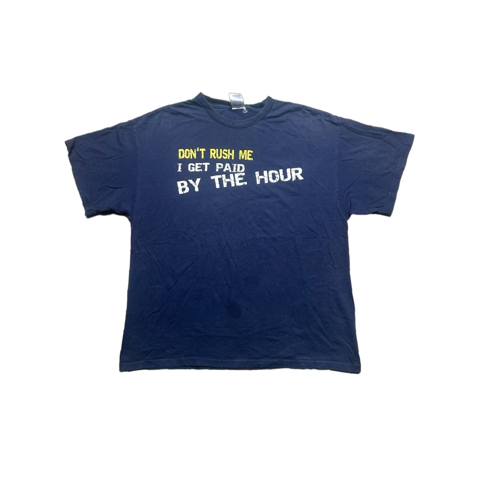 Delta VINTAGE Delta T-Shirt don’t rush me I get paid by the hour funny hot topic y2k large Shirt Mens Blue 90s (XXL fits large) Size US L / EU 52-54 / 3 - 1 Thumbnail