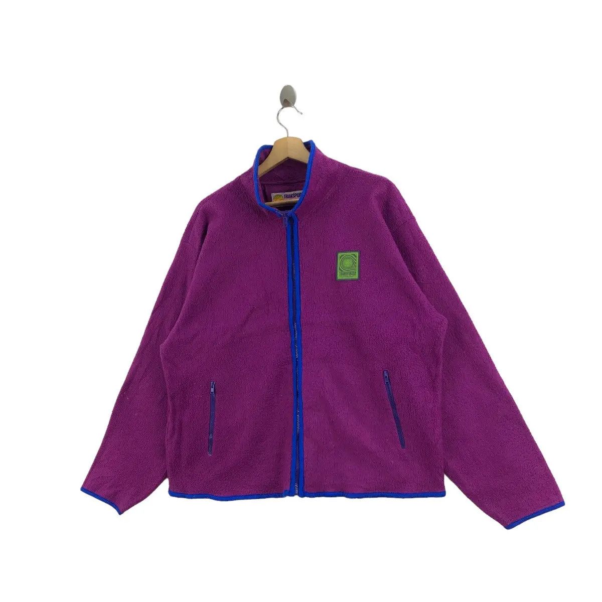 Vintage Vtg TRANSPORTER Surfing Skateboard Purple Fleece Jacket Size US XXL / EU 58 / 5 - 5 Thumbnail