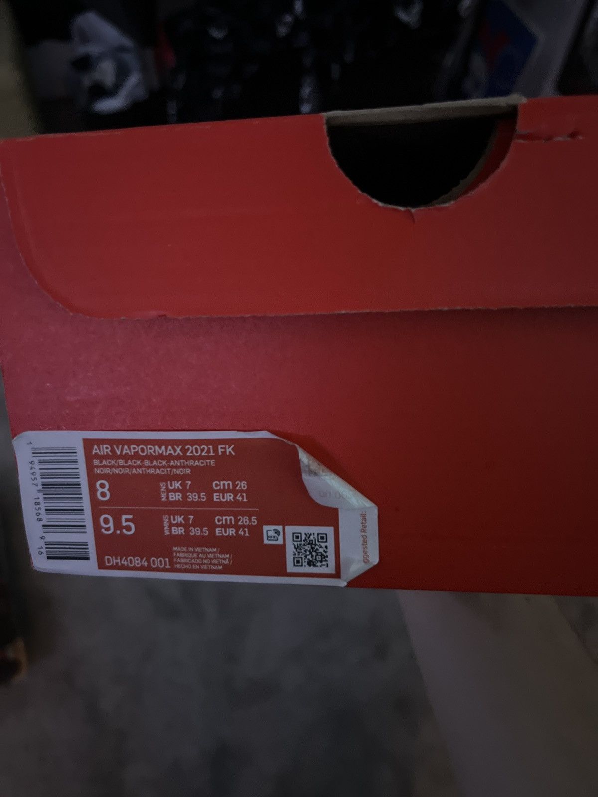 Nike Nike Mens Vapormax Size 8 Black Size US 8 / EU 41 - 6 Thumbnail