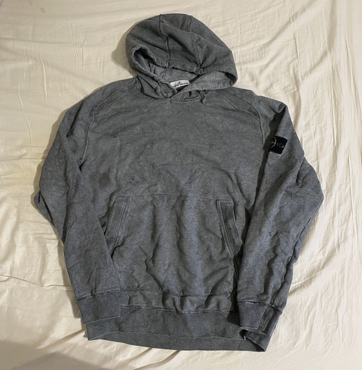 Stone Island washed grey hoodie xxl