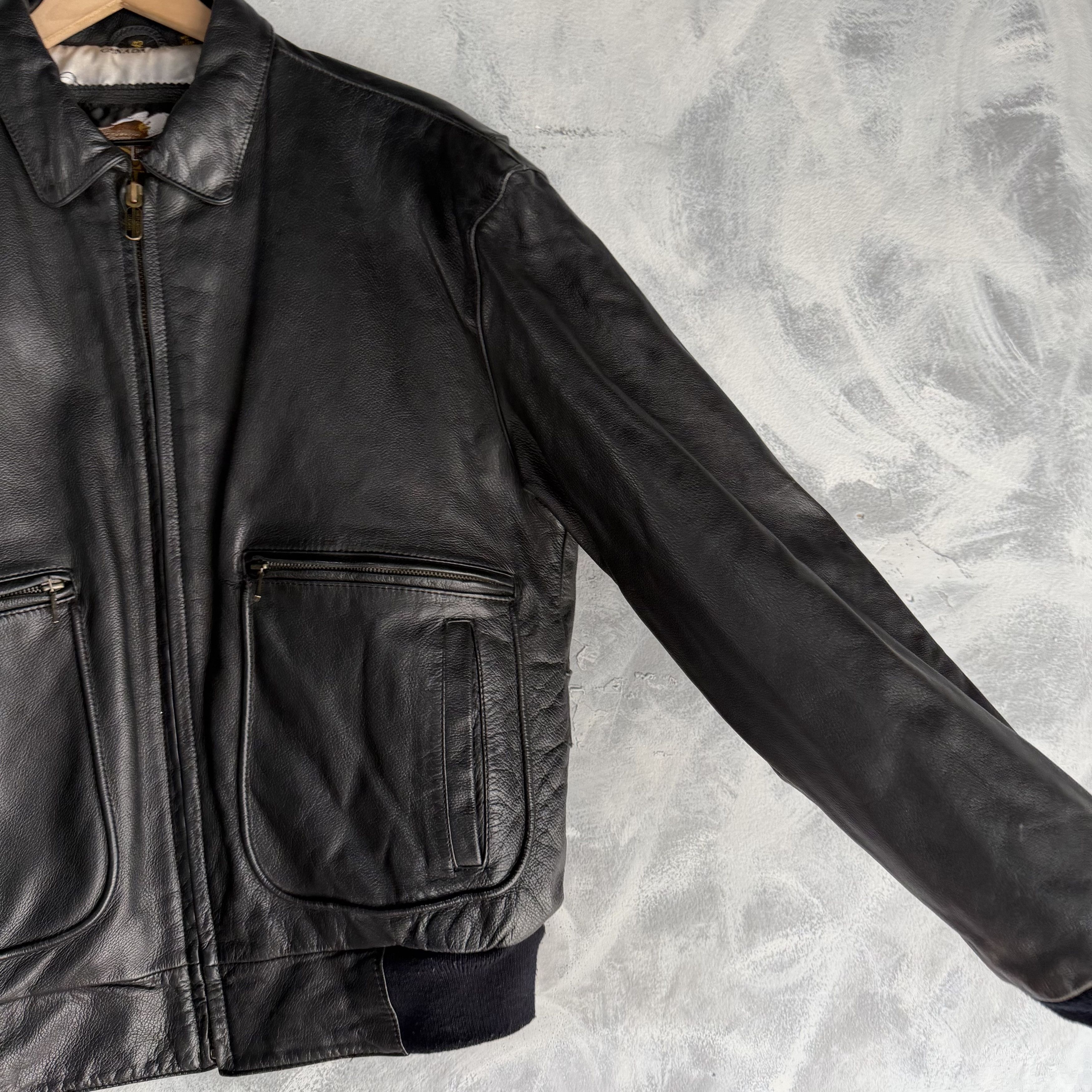 Harley Davidson Vtg Leather Jacket Harley Davidson Mens Motorcycle Bomber A2 Size US L / EU 52-54 / 3 - 4 Thumbnail