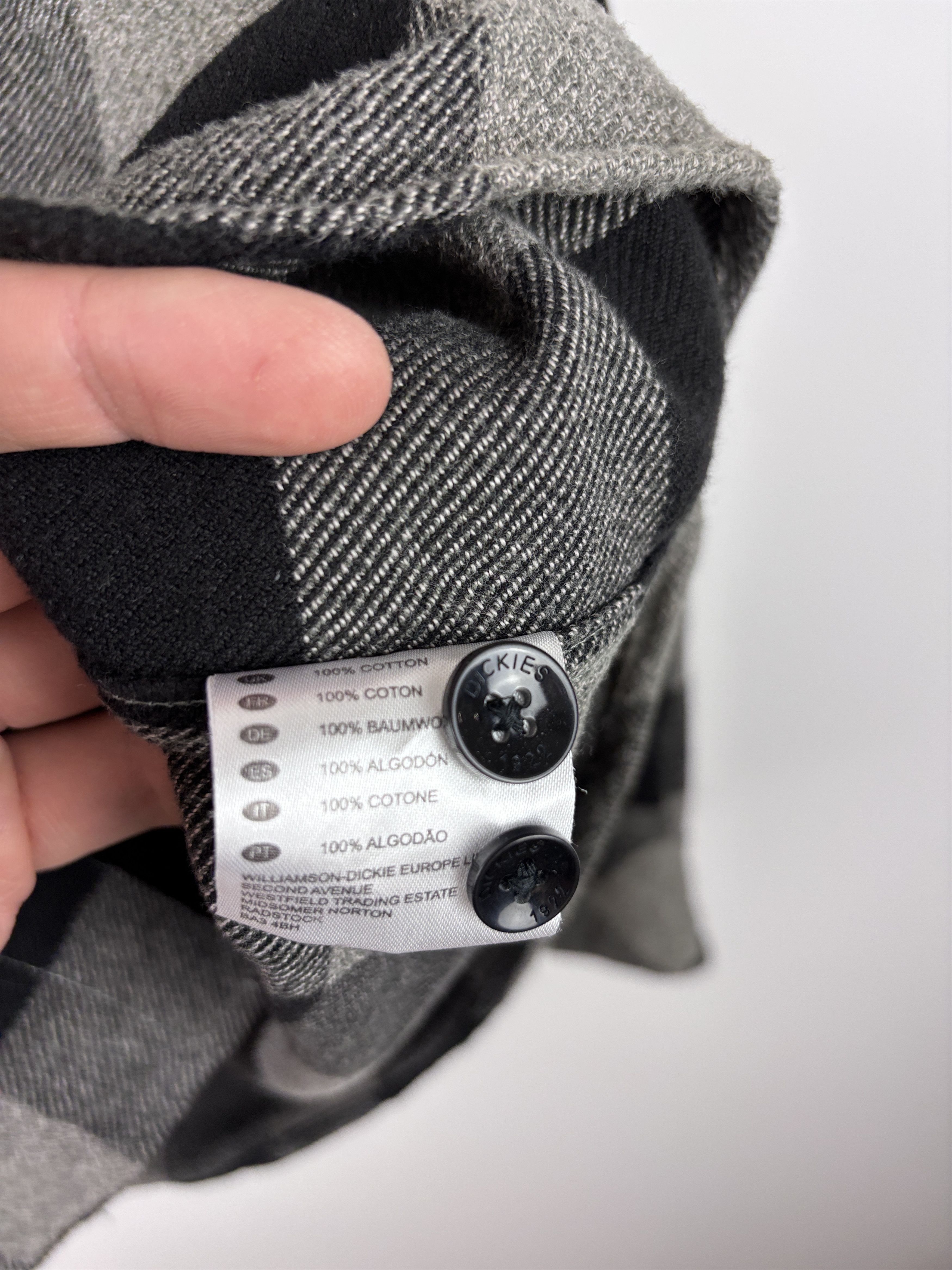 Dickies Dickies Long Sleeve Button Up Flannel Shirt Cotton Gray S Size US S / EU 44-46 / 1 - 8 Thumbnail