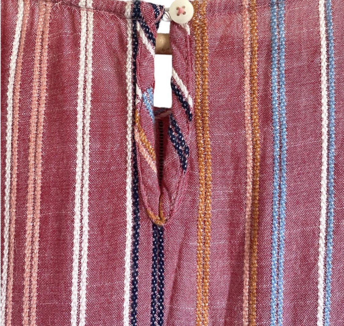 Other THE KIT STRIPED SHORT SLEEVE TIE KNOT TOP BLOUSE Size L / US 10 / IT 46 - 6 Thumbnail