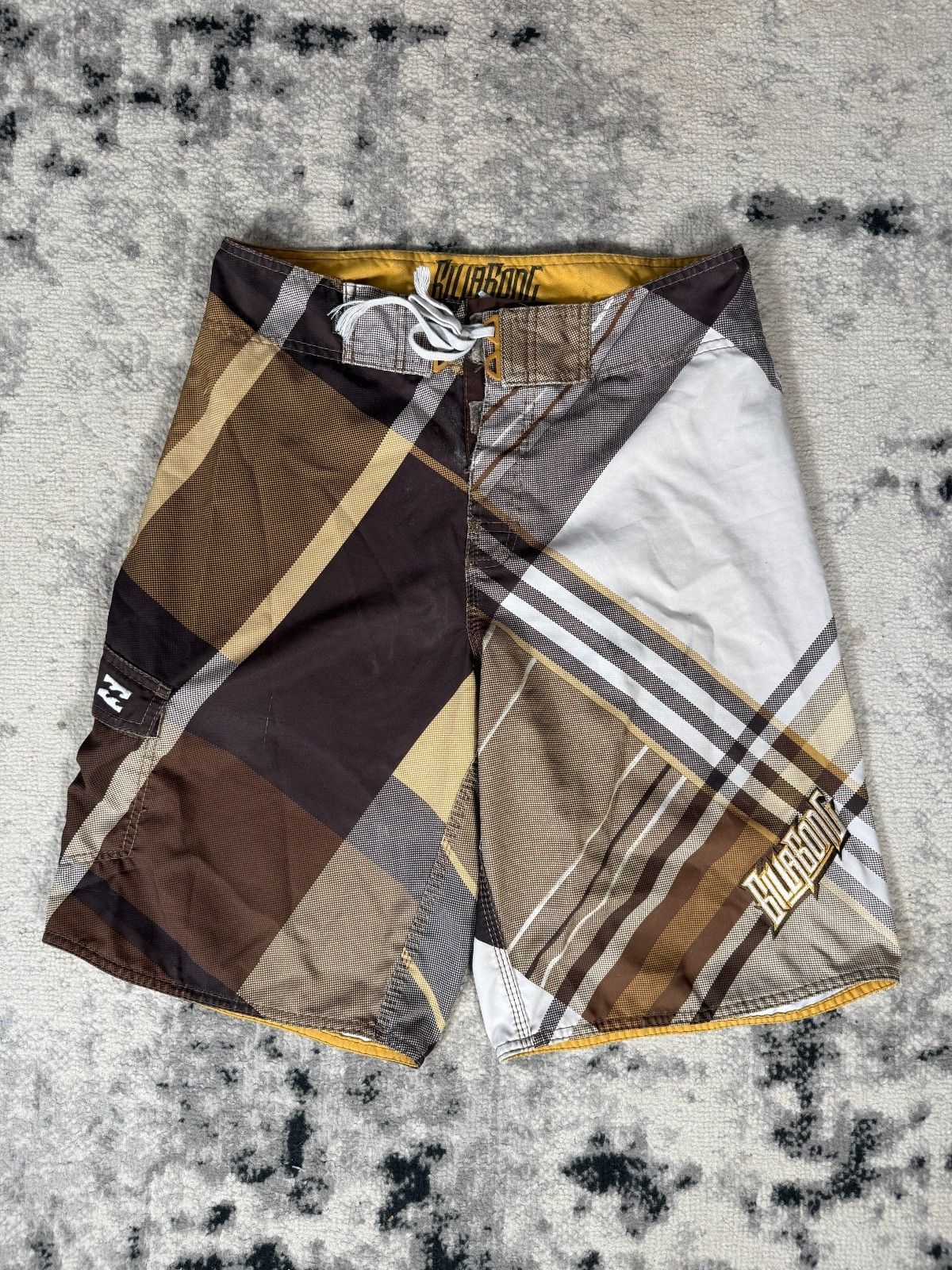 Billabong Y2K Billabong Brown Checkered Board Shorts Size US 32 / EU 48 - 1 Thumbnail