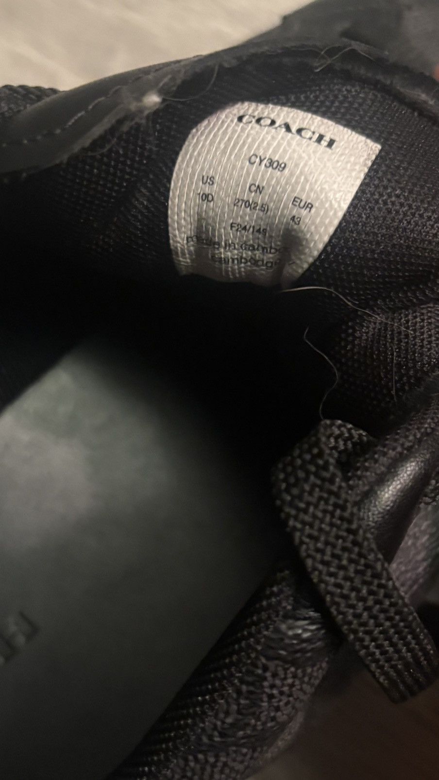 Coach Coach Black signature sneaker Size US 10.5 / EU 43-44 - 5 Thumbnail