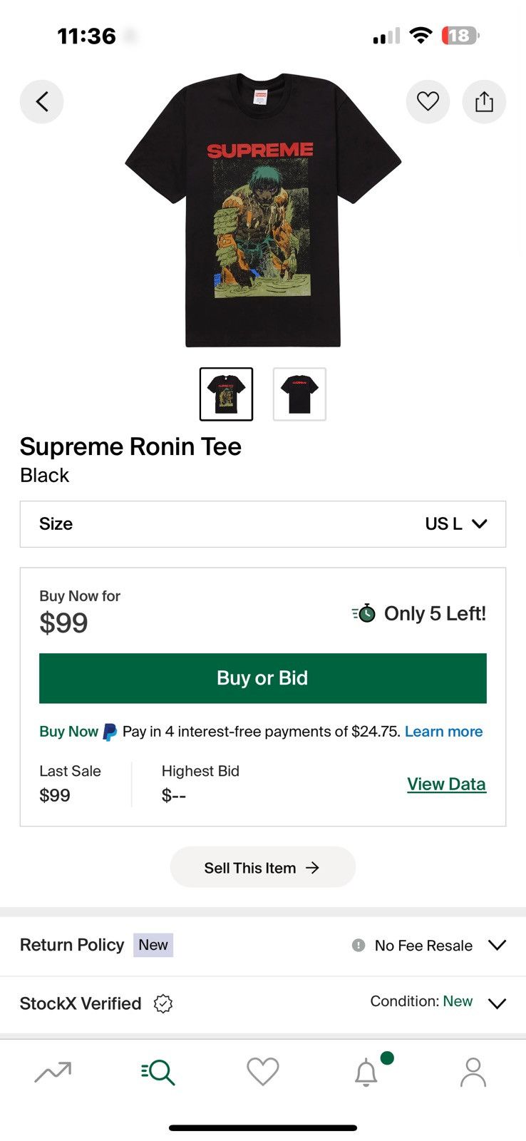 Supreme Supreme Ronin shirt Size US L / EU 52-54 / 3 - 1 Preview