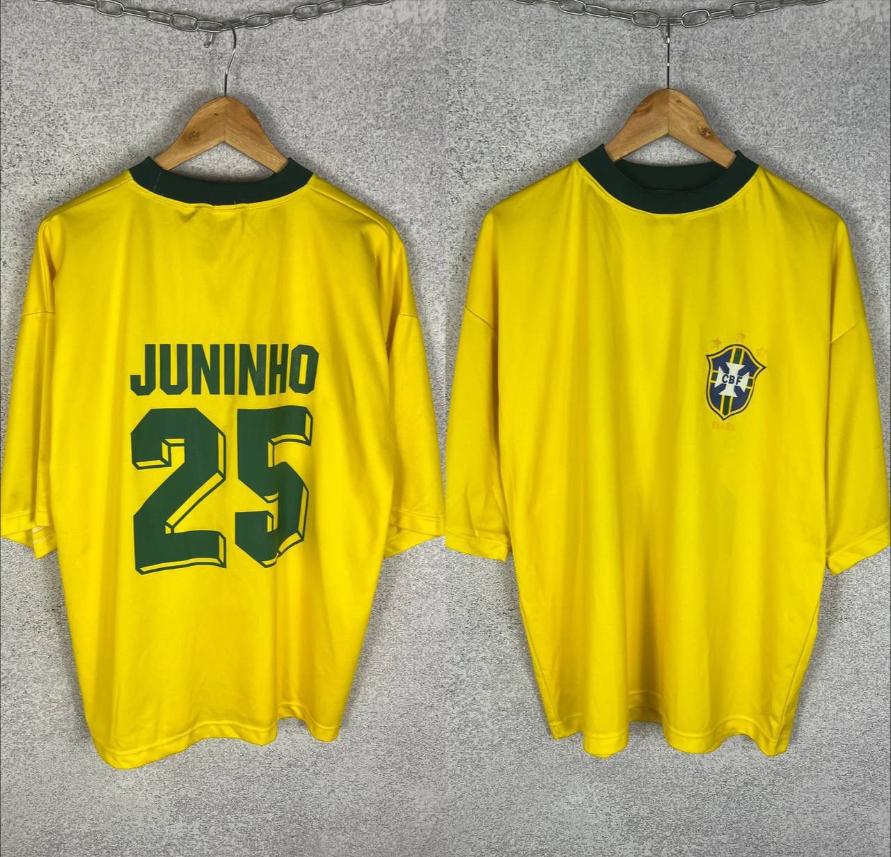 Vintage Vintage Brazil Juninho Retro Jersey Brasil Football Shirt Size US XL / EU 56 / 4 - 1 Thumbnail