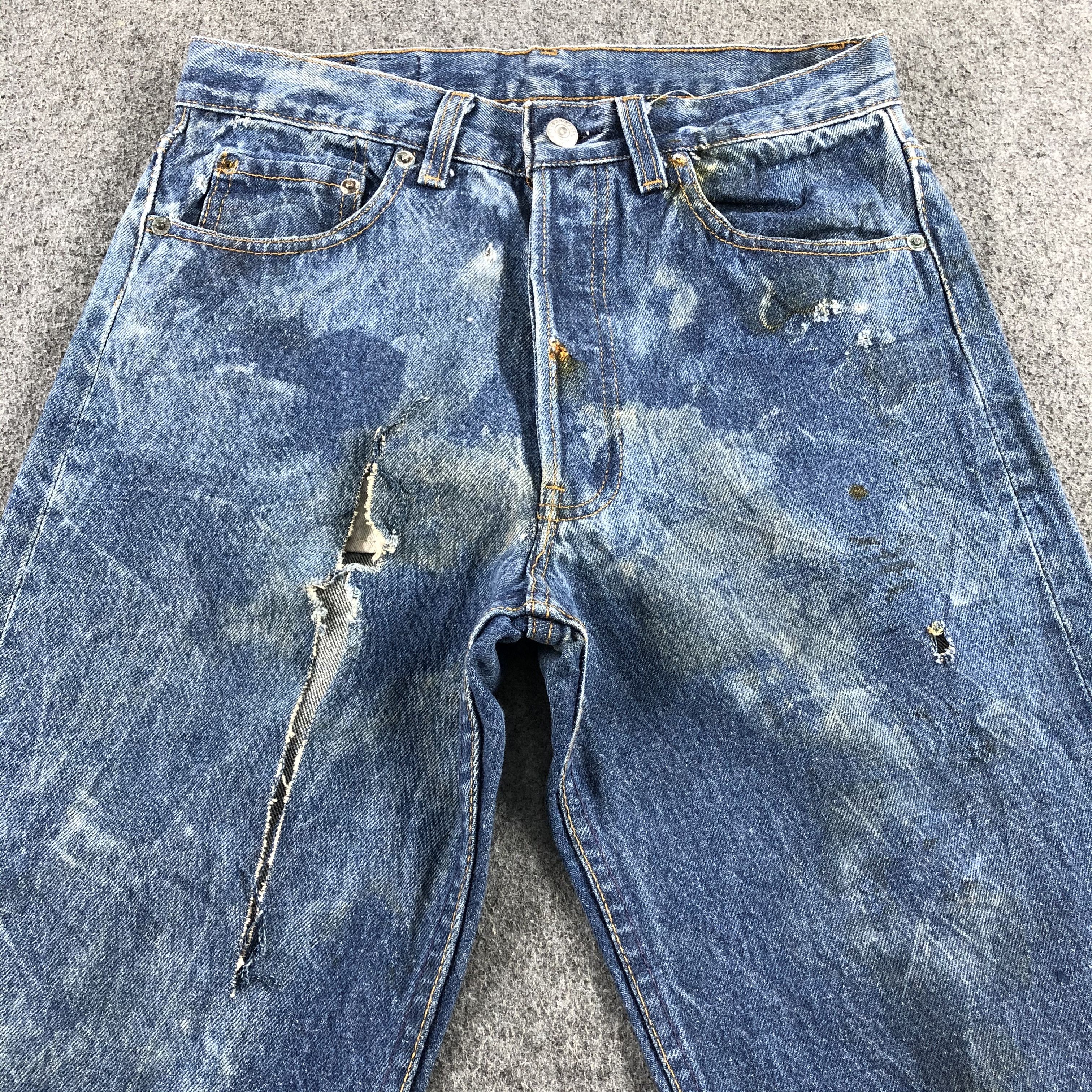 Levi's Vintage 80s Blue Wash Levis 501 Jeans-J1742 Size US 28 / EU 44 - 3 Thumbnail