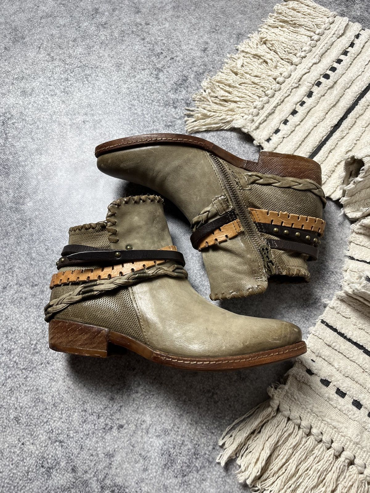 A.S.98 🔥A.S.98 Airsteps Ankle Straps Leather Vintage Western Boots Size US 9 / IT 39 - 5 Thumbnail