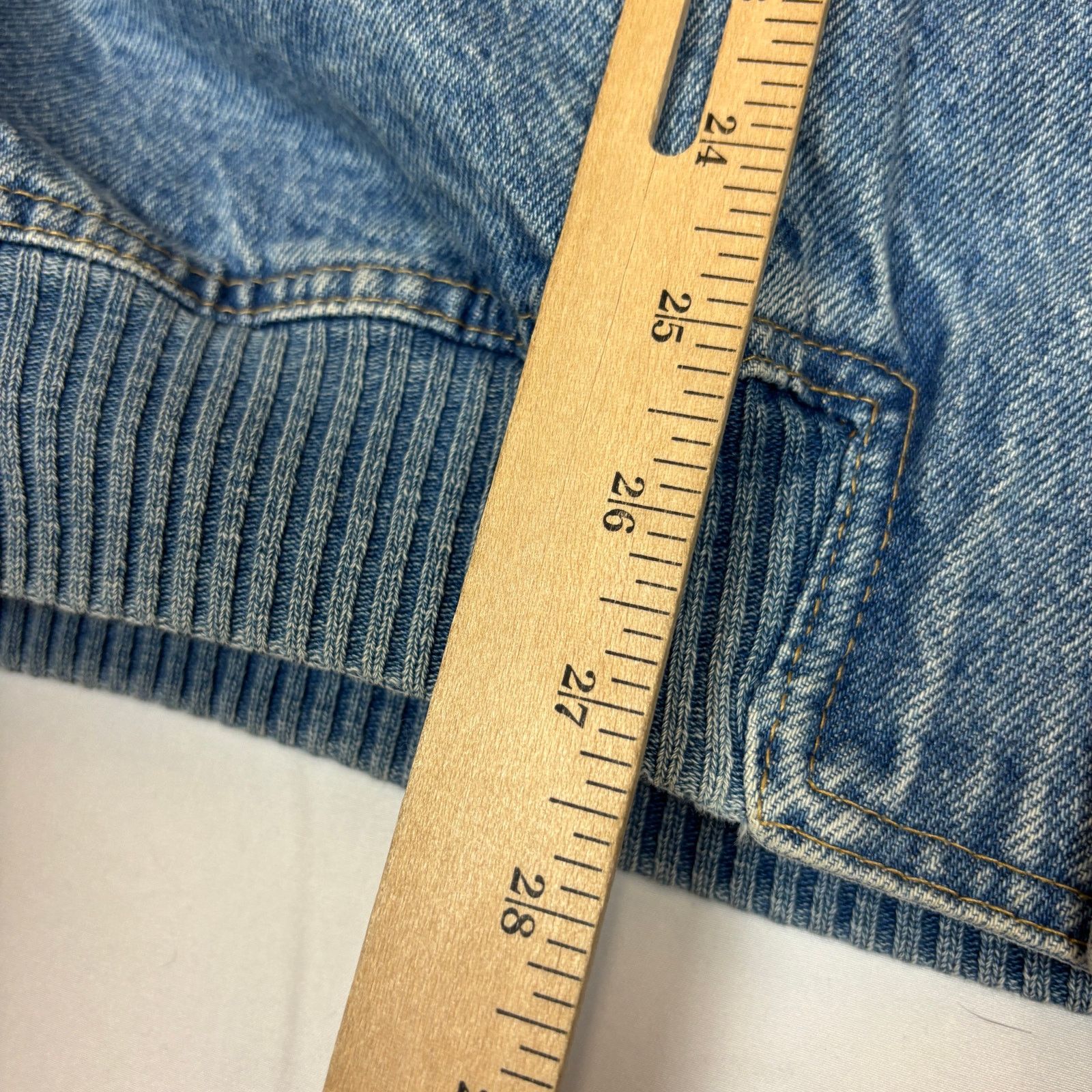 Vintage Vintage 90s Panavision Denim Leather Varsity Jacket XL Size US XL / EU 56 / 4 - 8 Thumbnail