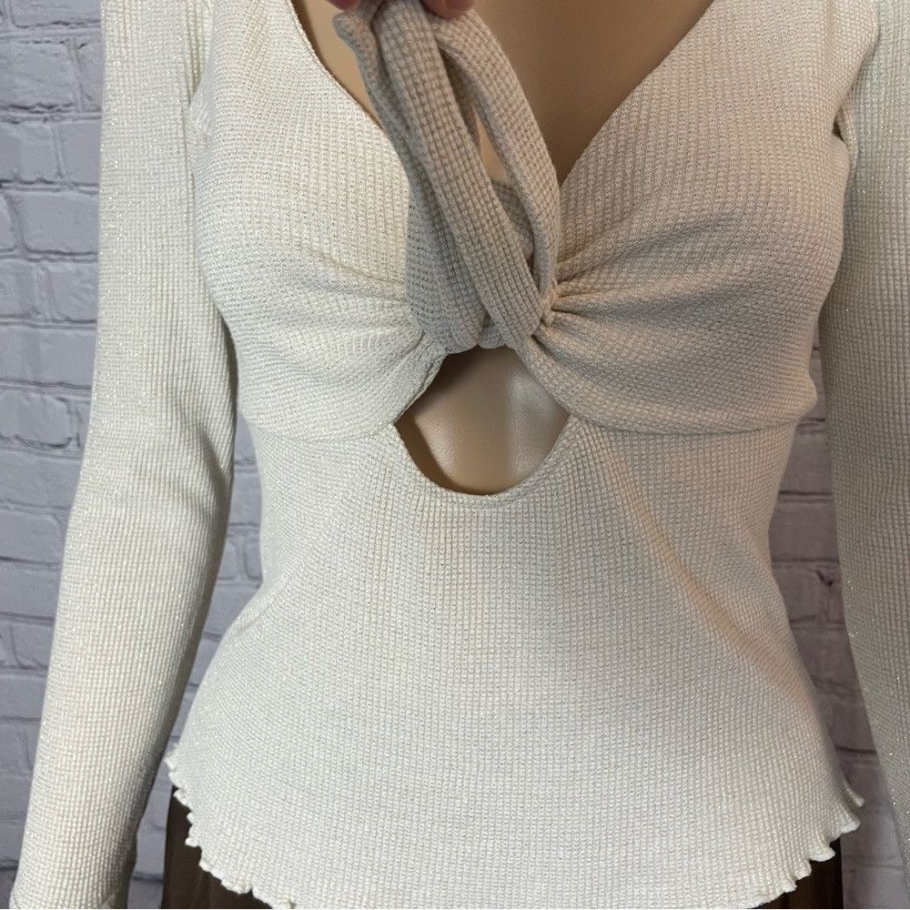Free People Free People Light Gray Say When Long Sleeve Top Size S Size S / US 4 / IT 40 - 9 Thumbnail