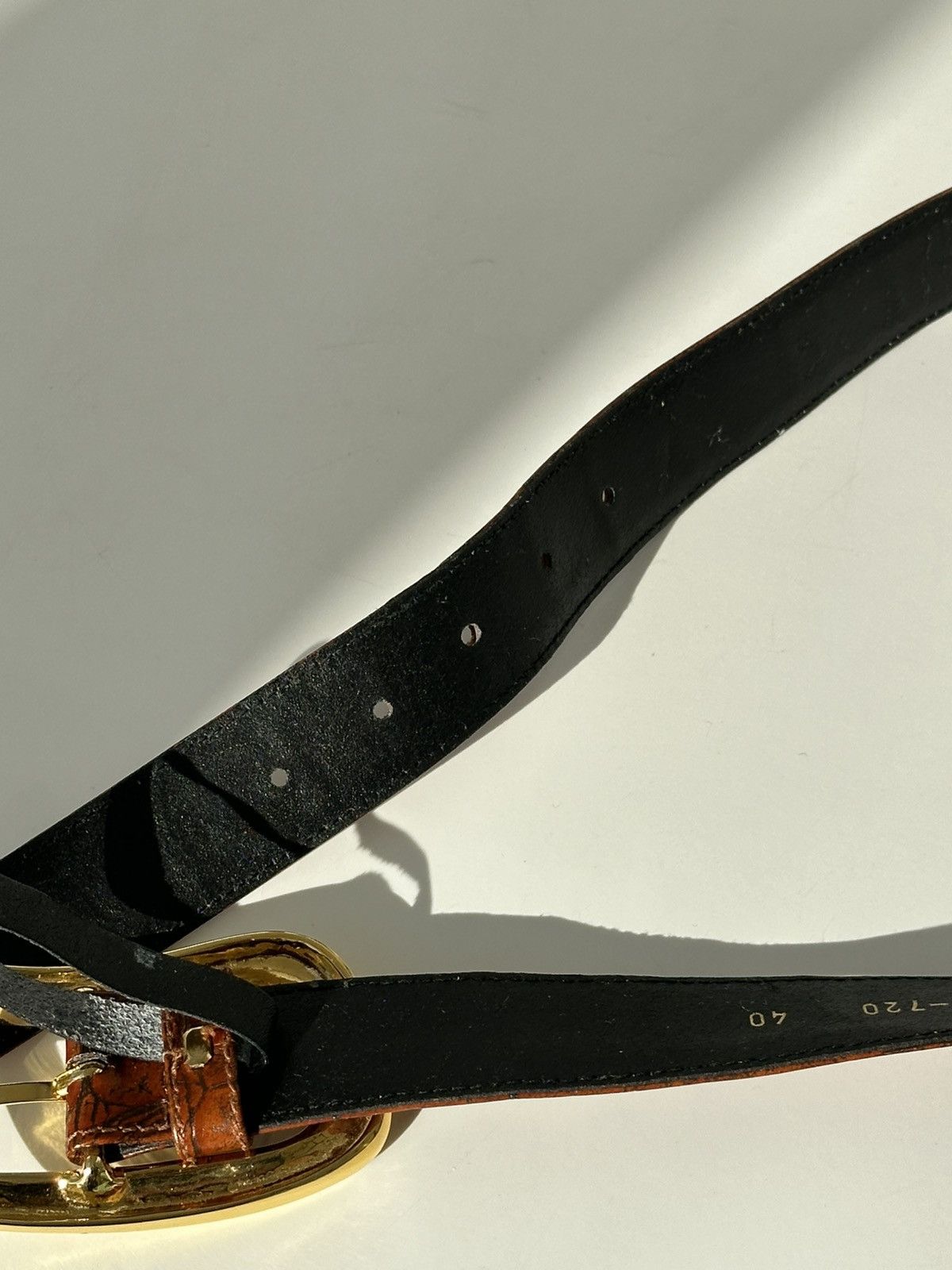 Escada ESCADA Golden Buckle Leather Belt archive y2k rap jewelry Size ONE SIZE - 9 Thumbnail