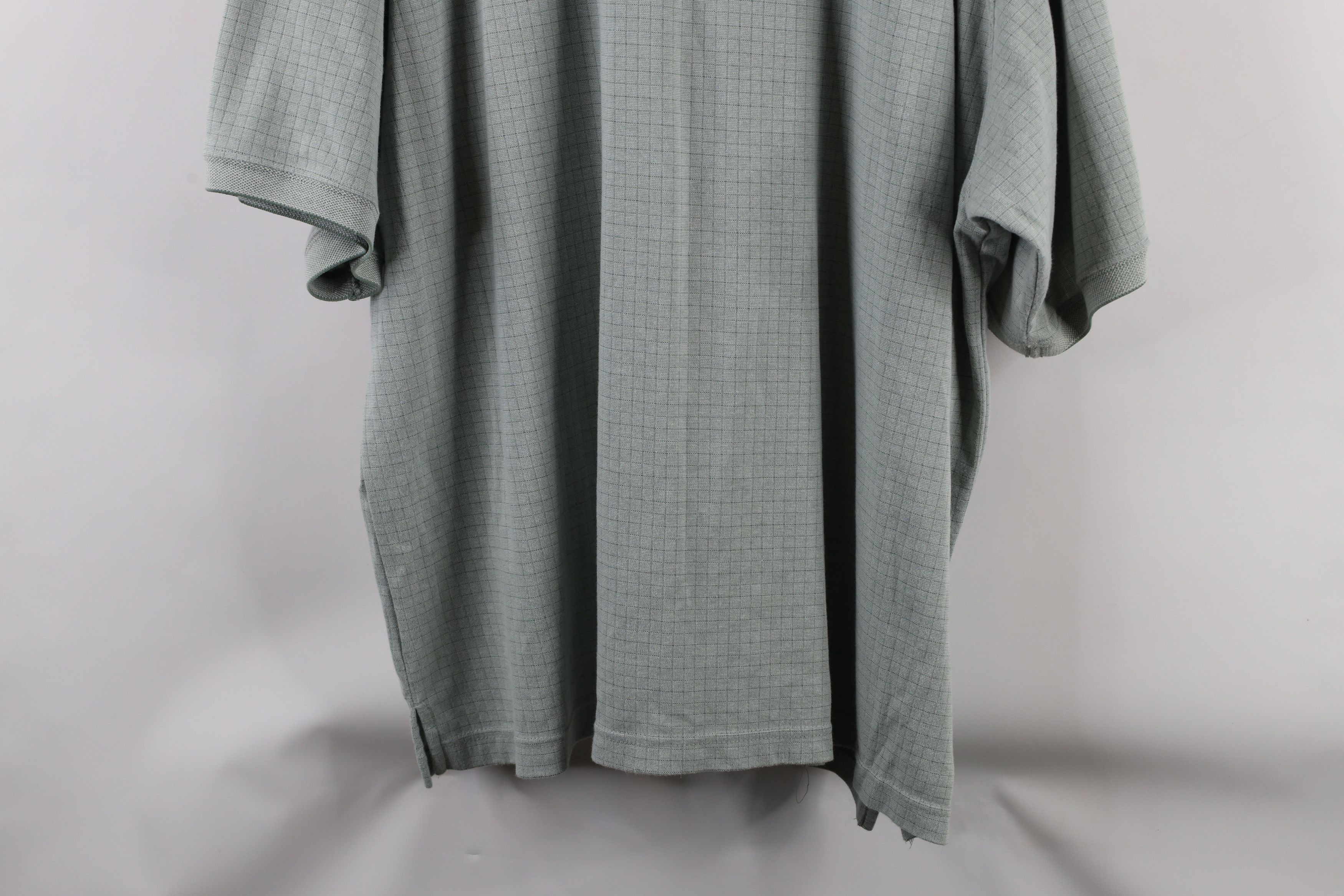 Vintage Vintage 90s Streetwear Collared Golf Polo Shirt Green Plaid Size US XXL / EU 58 / 5 - 9 Thumbnail