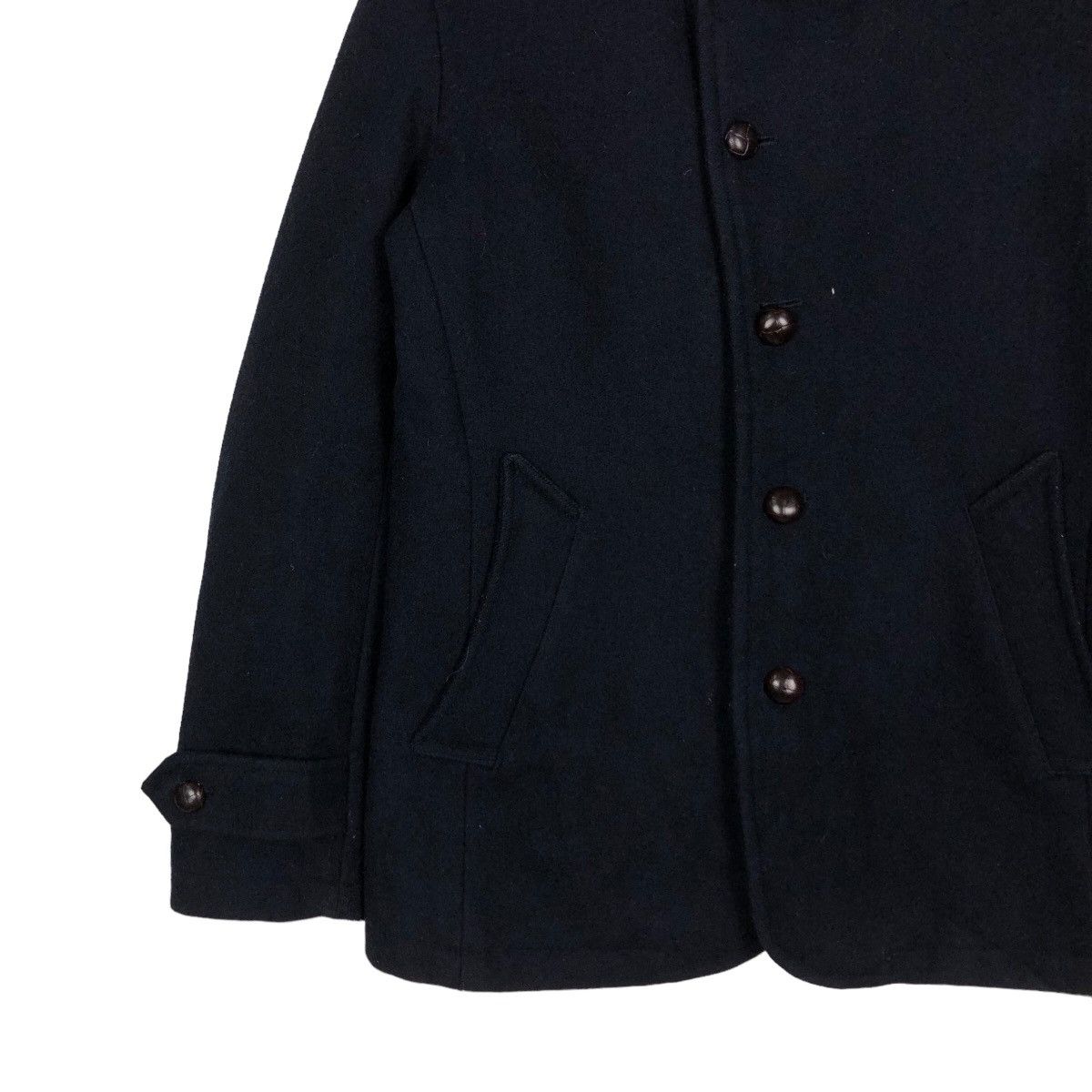 Issey Miyake 🔥Rich Black Vintage Wool Jacket Biker Nano Universe Tokyo Size US M / EU 48-50 / 2 - 4 Thumbnail