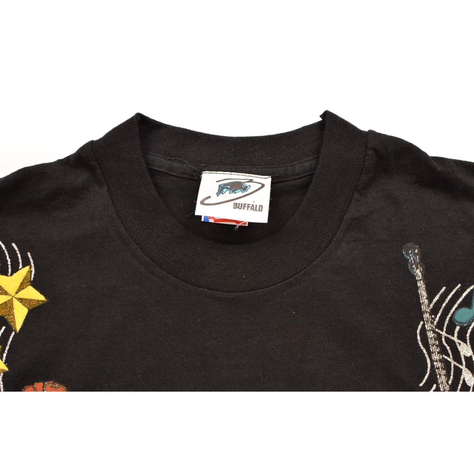 Fruit Of The Loom Fruit of the Loom Buffalo Vintage Cowboy Western T-Shirt Tee Made in USA Size M Black Mens Short Sleeve Cotton USA 90s Cowboy Western T-Shirt Tee Size US M / EU 48-50 / 2 - 3 Thumbnail