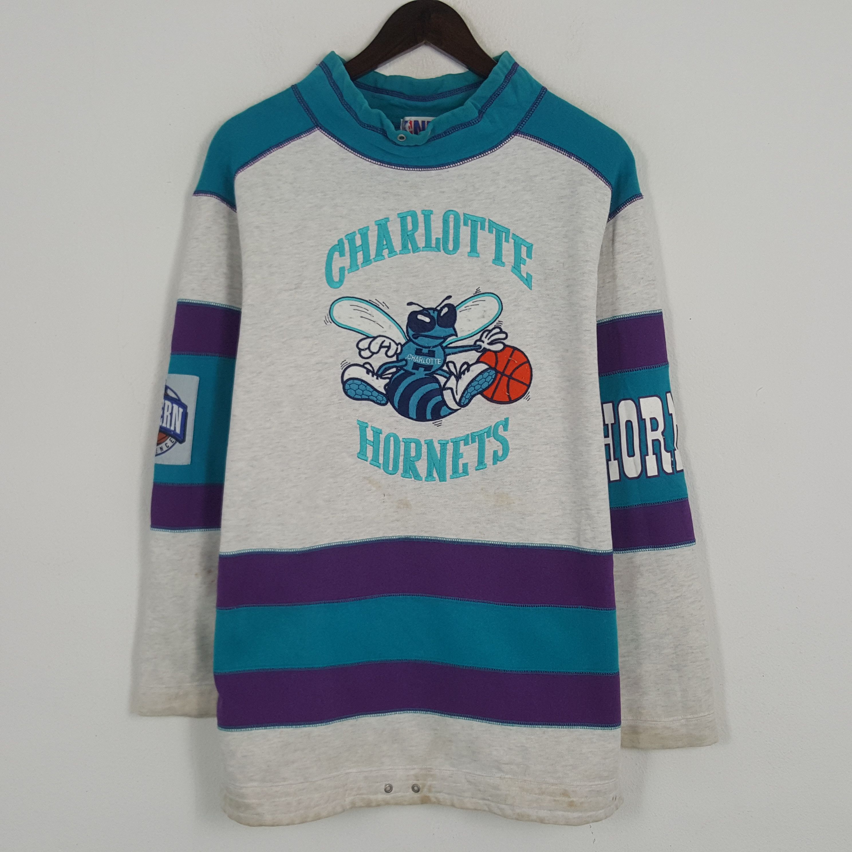 NBA × Vintage Vintage NBA Charlotte Hornets Sweatshirt Size US M / EU 48-50 / 2 - 1 Thumbnail