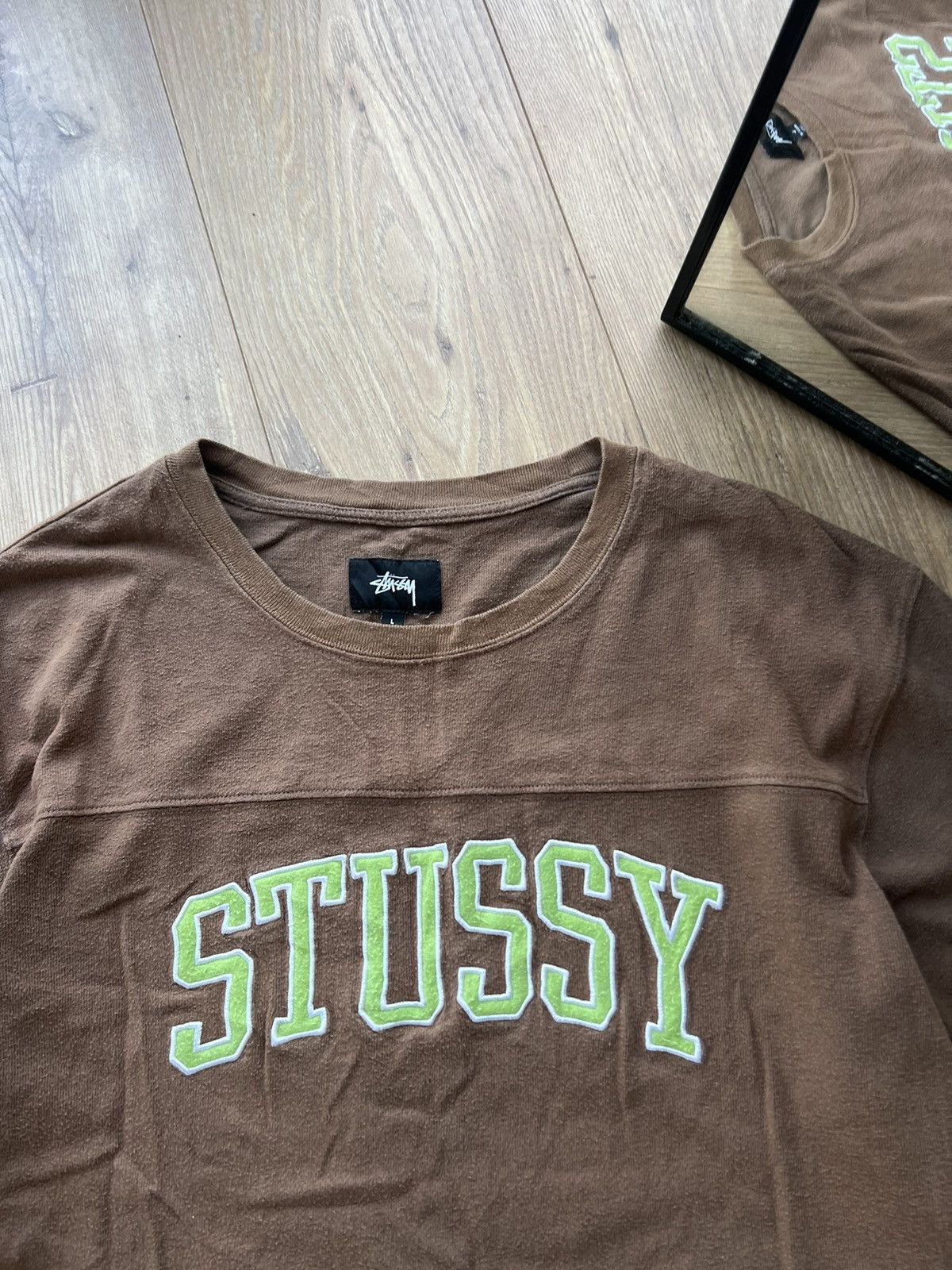 Stussy 00’s STUSSY SPELLOUT Y2K CREWNECK BIG LOGO LONGSLEEVE Size US L / EU 52-54 / 3 - 5 Thumbnail