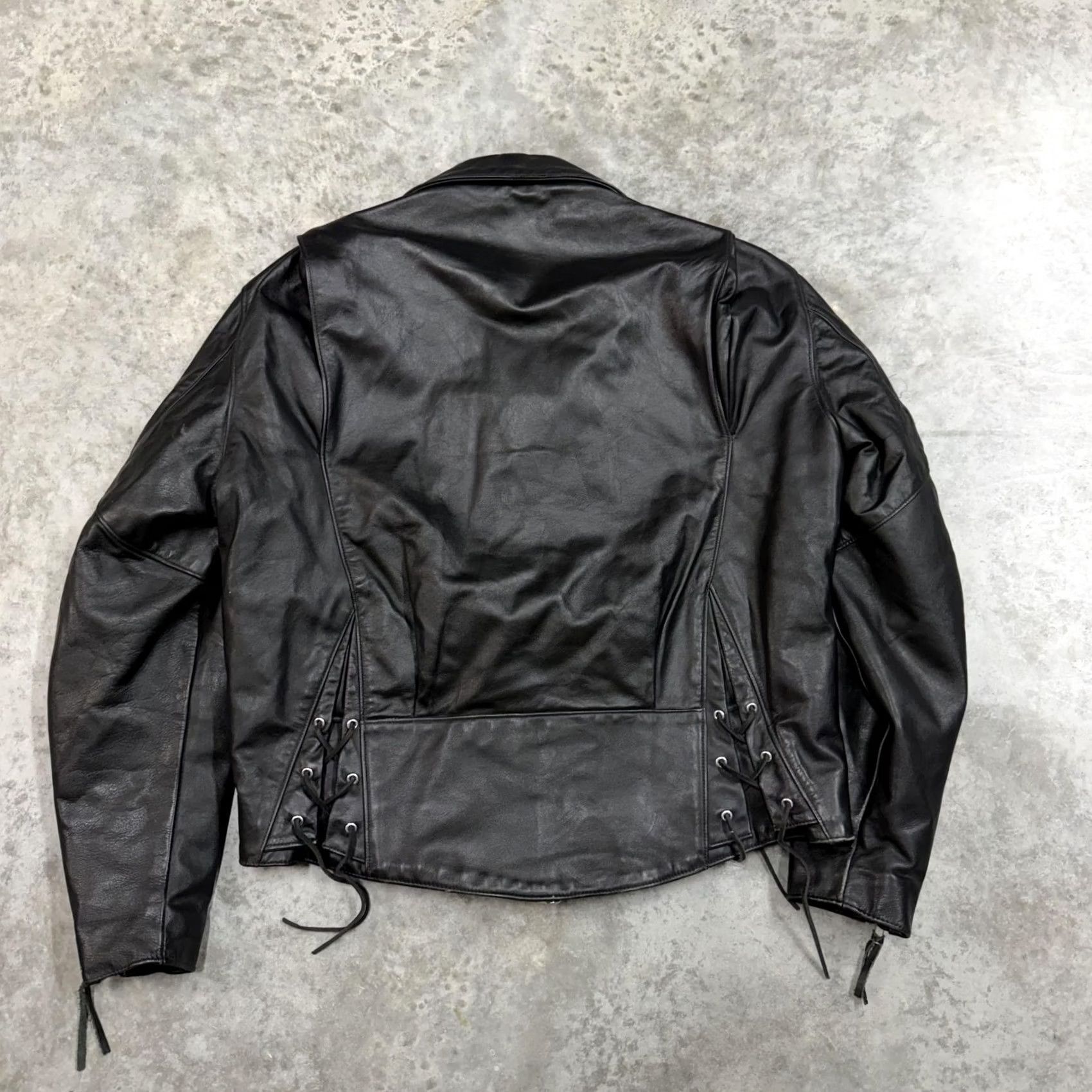 Harley Davidson Harley-Davidson Jacket Mens 42 Black Leather Motorcycle Belted Quilted Lined USA Jacket Size US XS / EU 42 / 0 - 5 Thumbnail