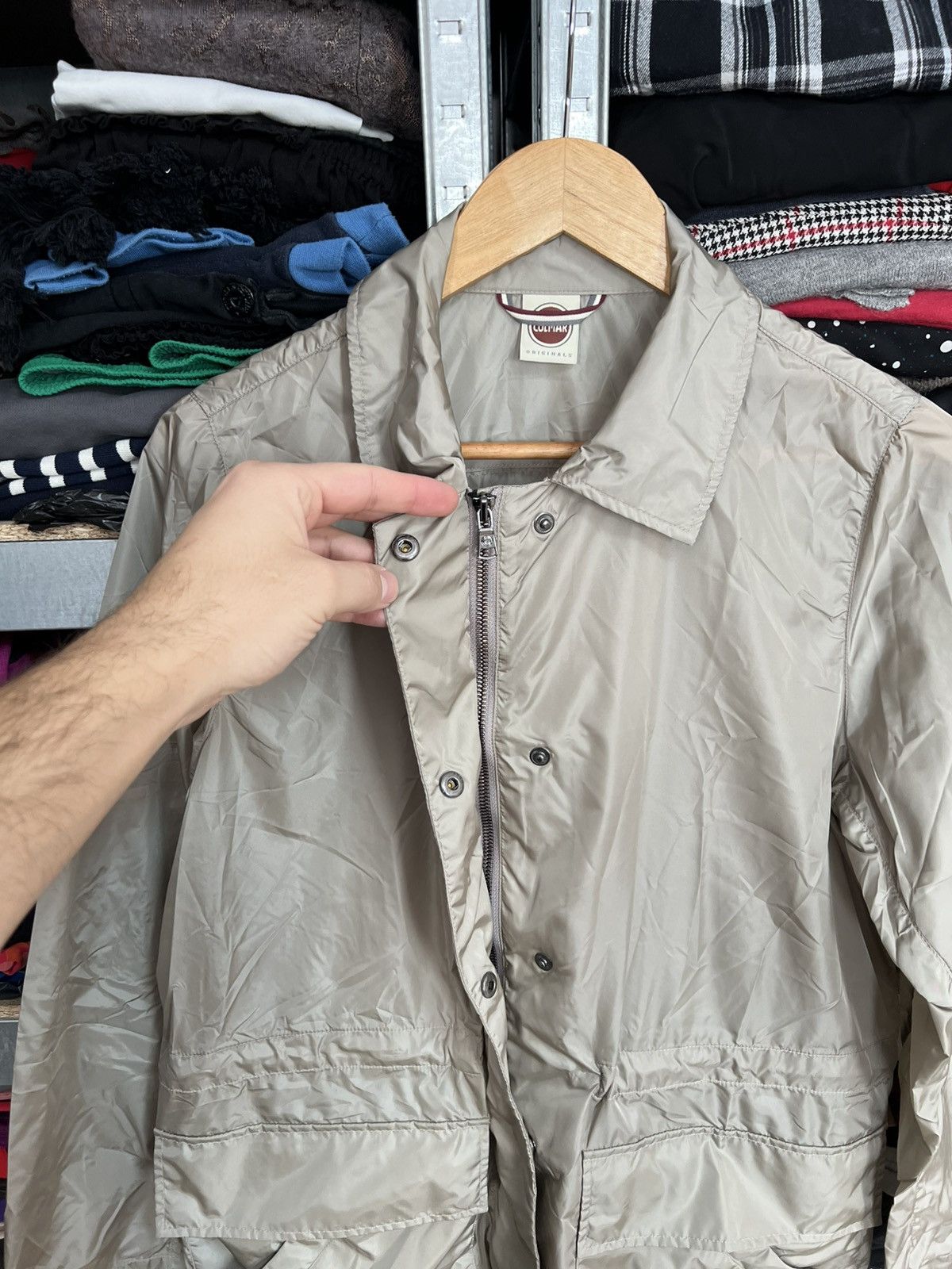 Colmar Colman Hooded Windbreaker Jacket Size 46 Nylon Zip Coat Size L / US 10 / IT 46 - 4 Thumbnail