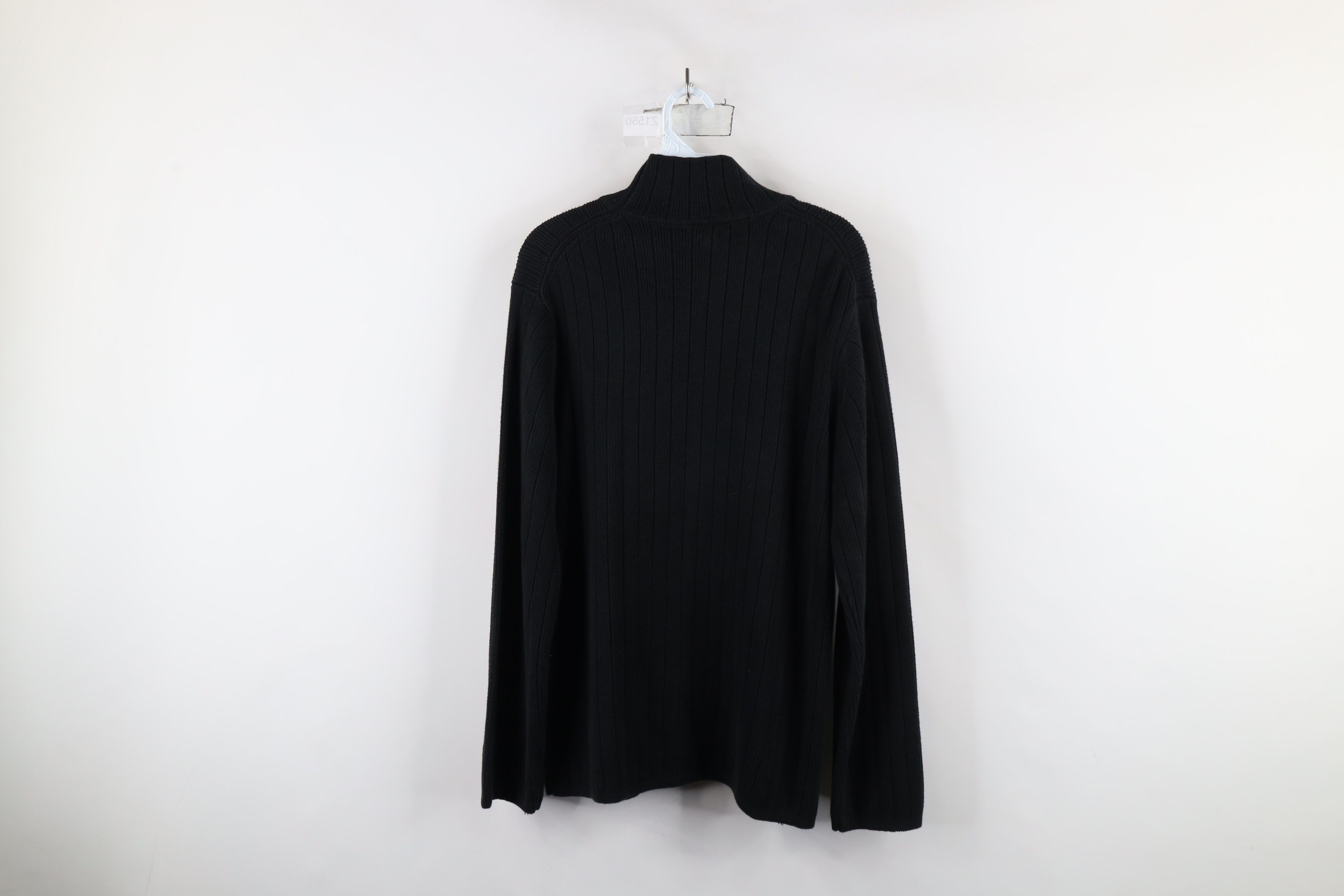 Vintage Vintage 90s Streetwear Block Ribbed Knit Mock Neck Sweater Size US M / EU 48-50 / 2 - 8 Thumbnail