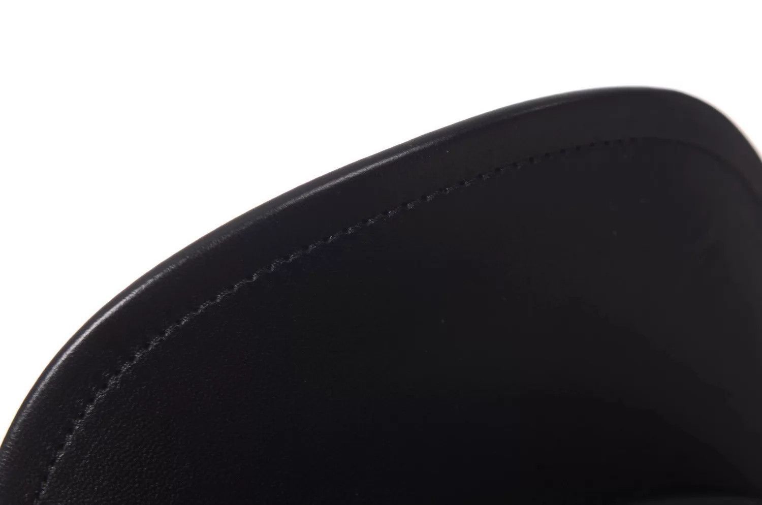 Prada Black Leather Flat Cap Size ONE SIZE - 8 Thumbnail