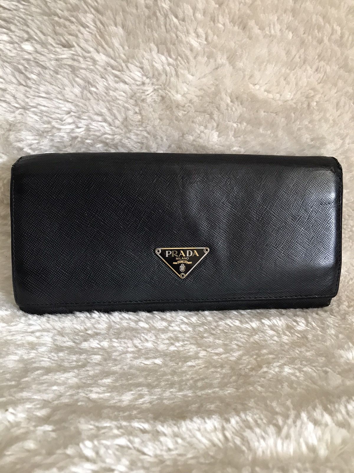 Prada × Vintage PRADA Wallet Black Leather Size ONE SIZE - 1 Thumbnail