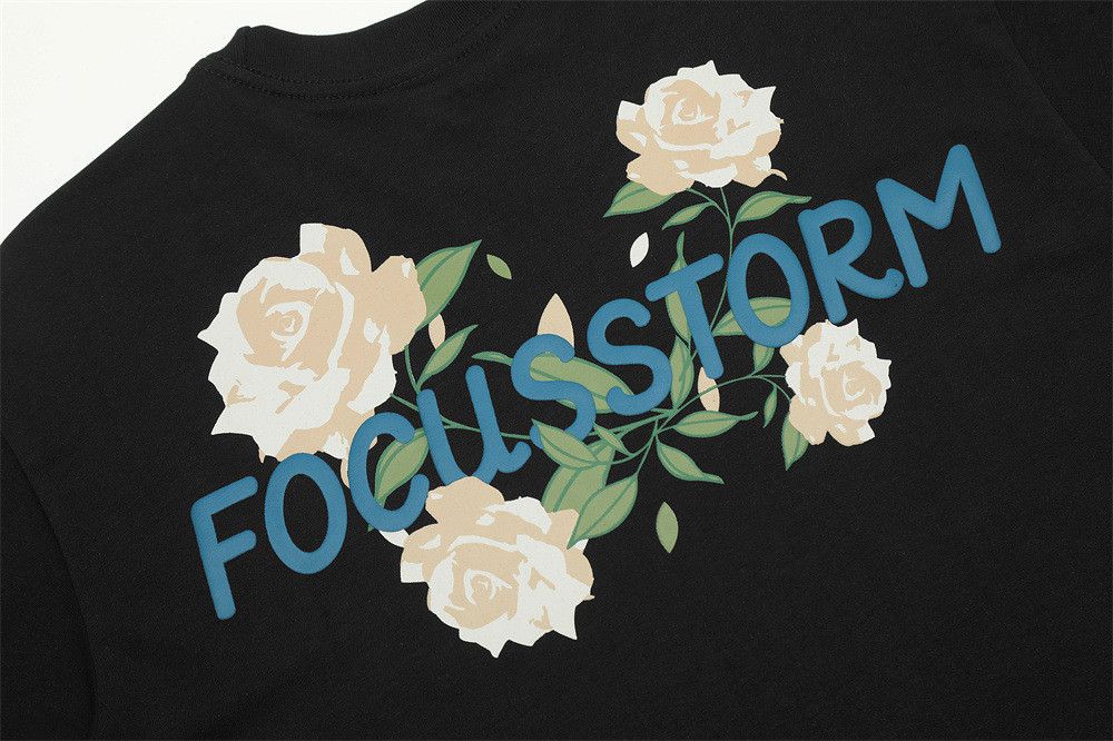 Japanese Brand × Vintage Street retro rose print pure cotton loose casual tee Size US M / EU 48-50 / 2 - 4 Thumbnail