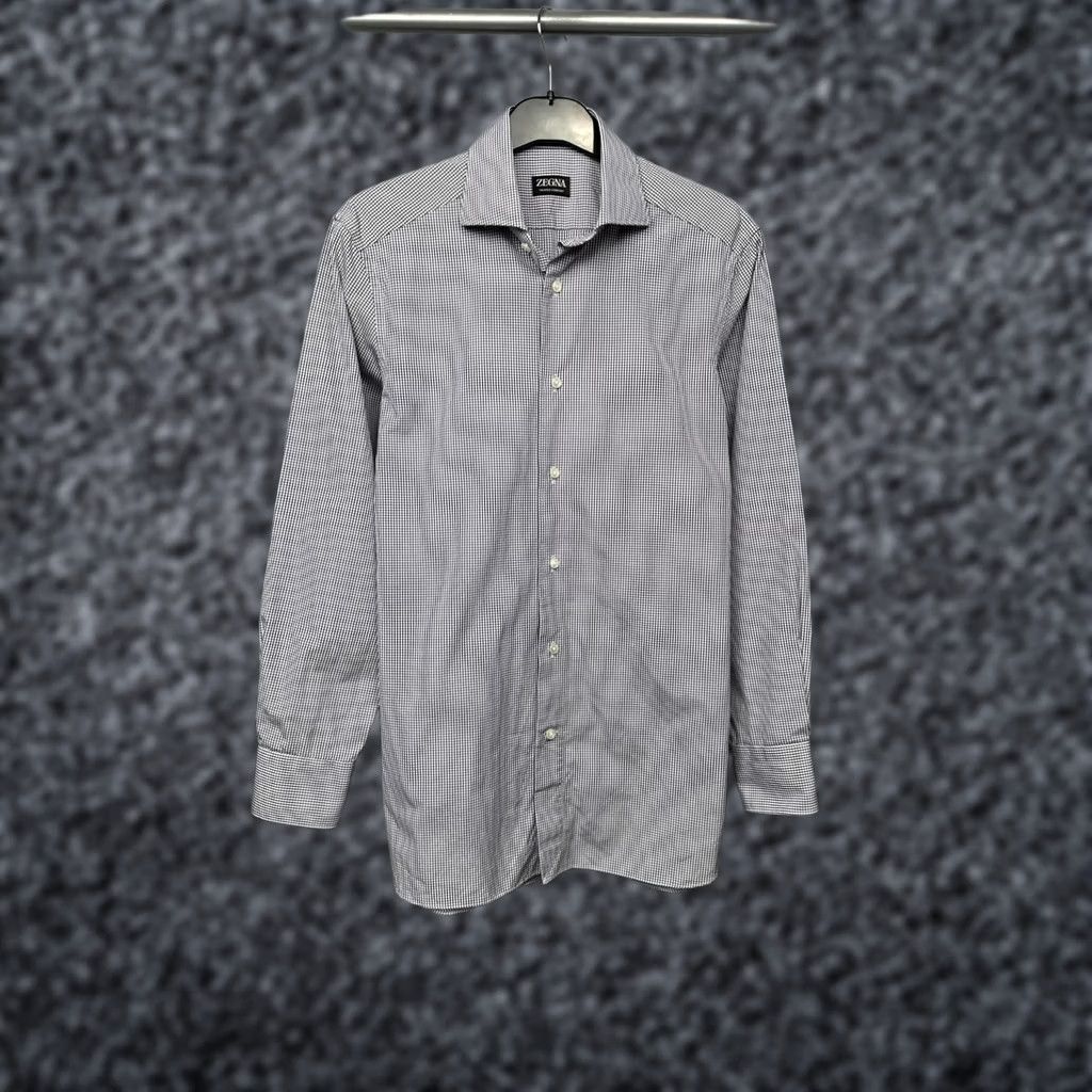 Ermenegildo Zegna Zegna Trofeo Comfort Mens Long Sleeve Shirt M Check Cotton Ermenegildo Zegna Shirt Mens Regular Color Multicolor Size US M / EU 48-50 / 2 - 1 Thumbnail