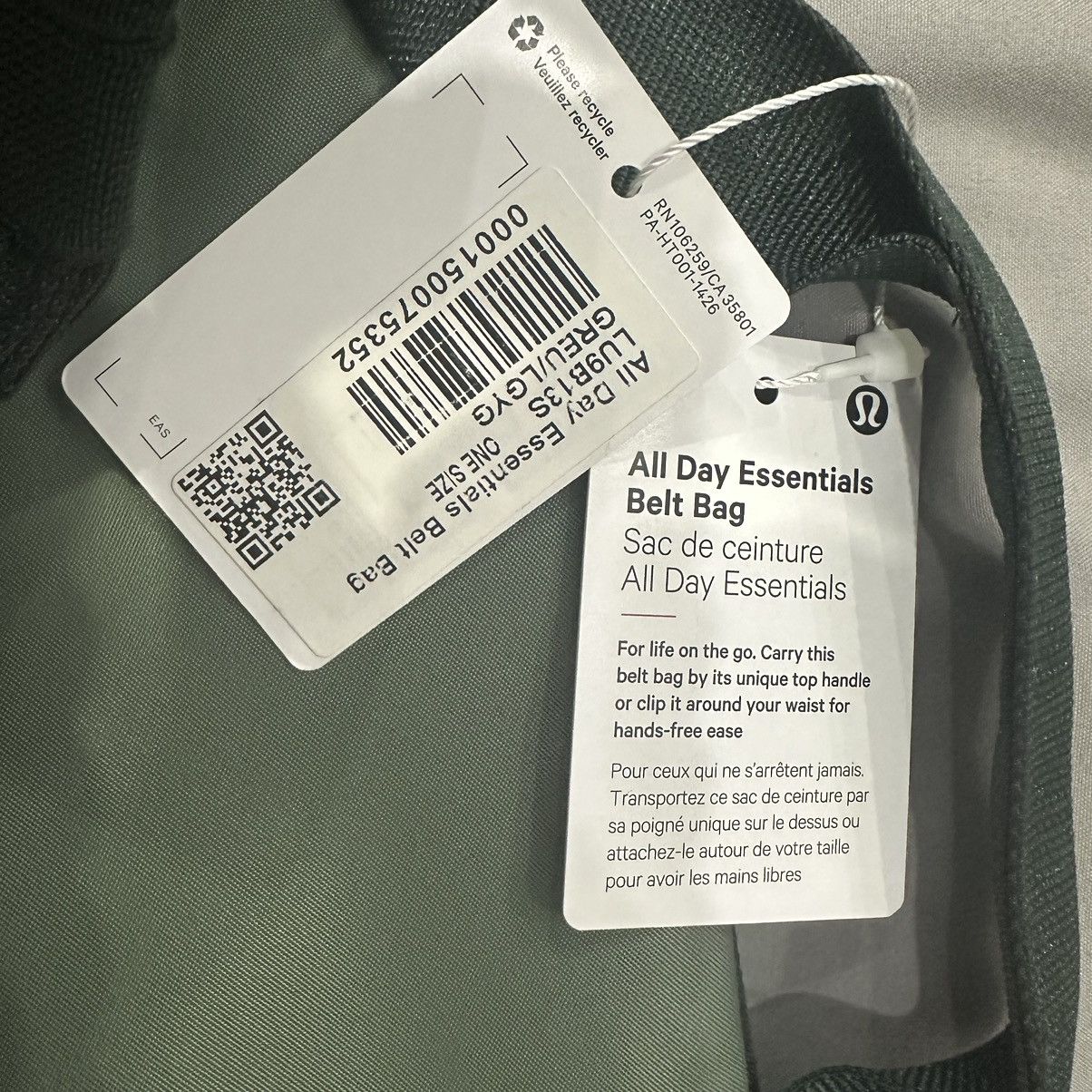 Lululemon Lululemon All Day Essential Belt Bag Green Size ONE SIZE - 4 Thumbnail