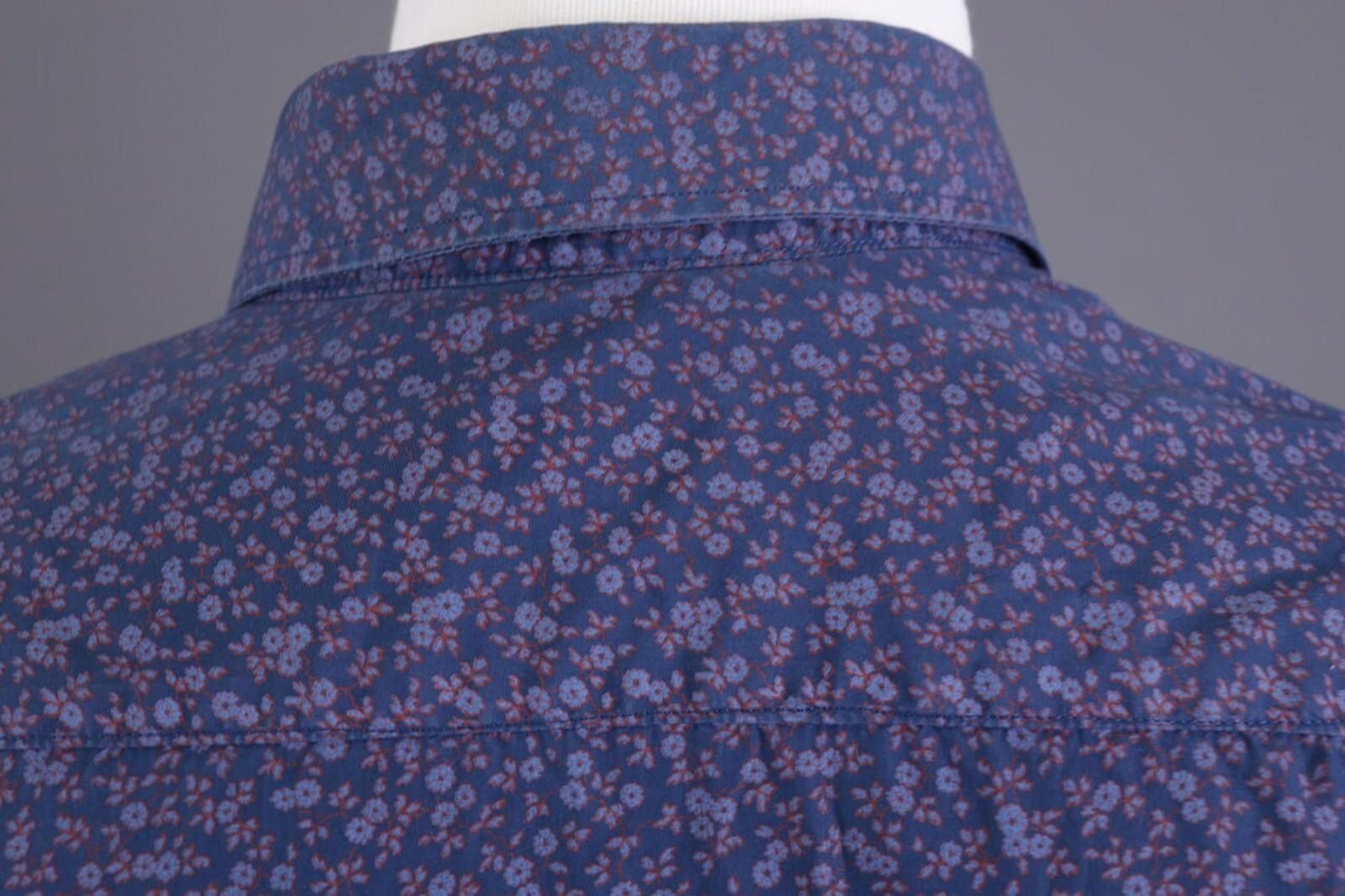 Designer Camiceria Partenopea Blue Floral Dress Shirt Size L Size US L / EU 52-54 / 3 - 10 Thumbnail