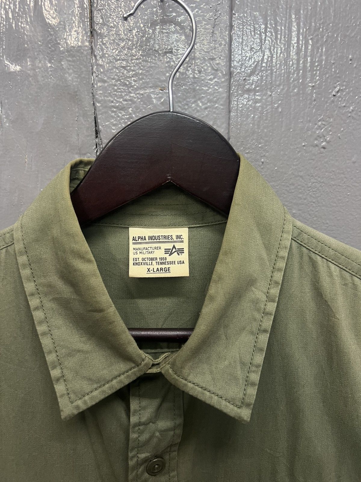 Alpha Industries Vintage Alpha Industries Shirt Button Up Longsleeve Size US XL / EU 56 / 4 - 6 Thumbnail