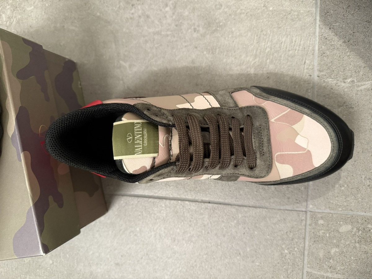 Valentino CAMOUFLAGE ROCKRUNNER SNEAKERS LEATHER & CANVAS Size US 11 / IT 41 - 4 Thumbnail