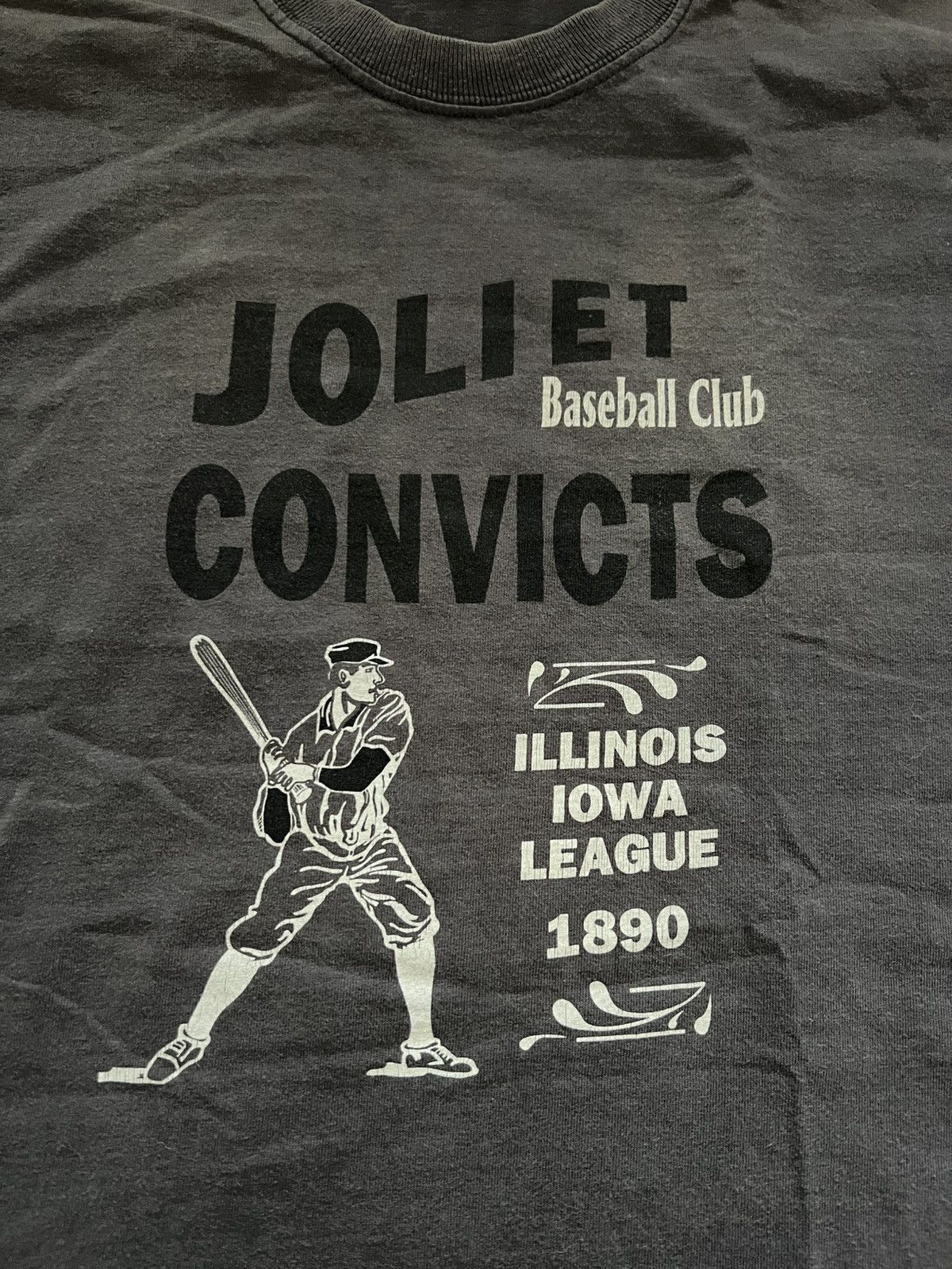 Ebbets Field Flannels Vintage Joliet Convicts Ebbets Tee Sz L USA 1890 League Size US L / EU 52-54 / 3 - 7 Thumbnail