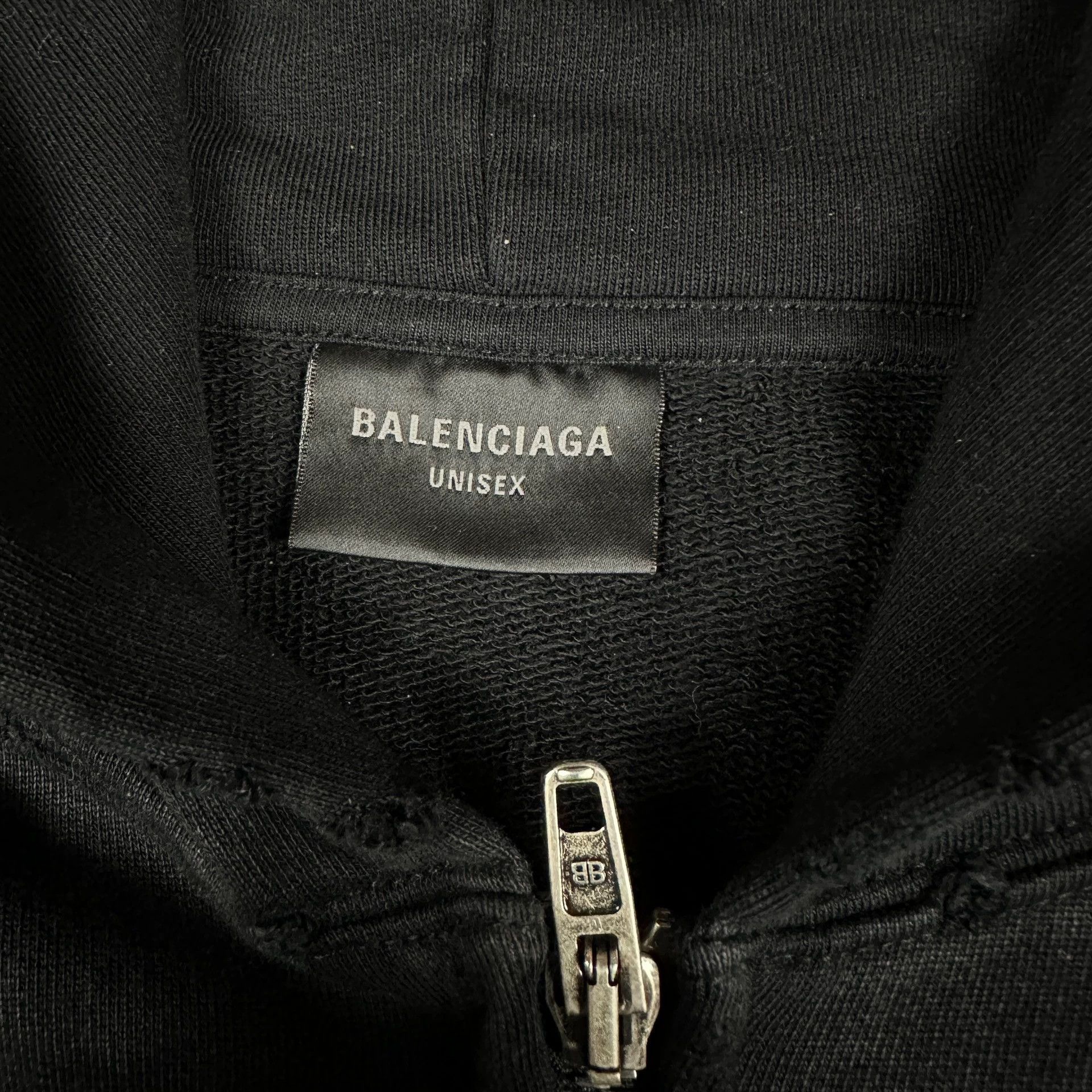 Balenciaga balenciaga logo zip-up hoodie in unique color Size US XL / EU 56 / 4 - 3 Thumbnail