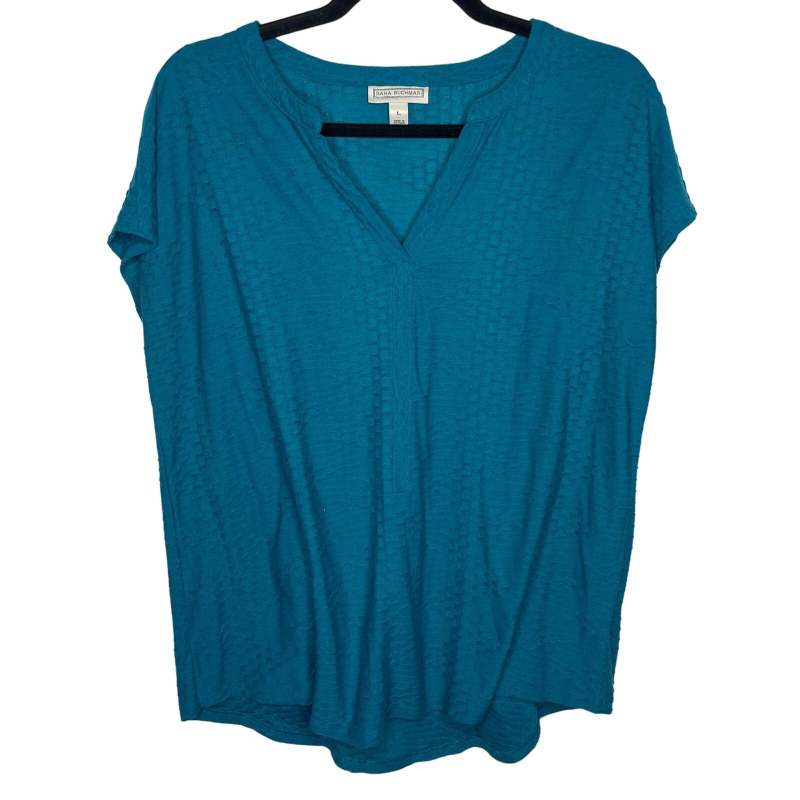 Other Dana Buchman Textured Short Sleeve V-neck Size Large Size L / US 10 / IT 46 - 1 Thumbnail