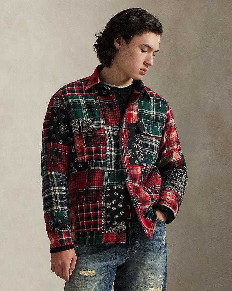 Polo Ralph Lauren Polo Ralph Lauren Classic Fit Patchwork Flannel Workshirt Size US L / EU 52-54 / 3 - 2 Thumbnail
