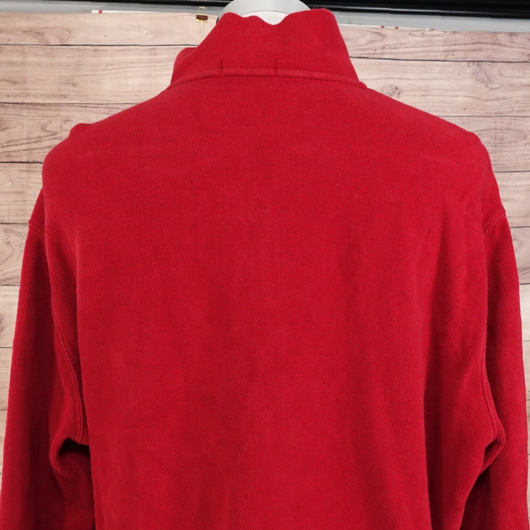 Polo Ralph Lauren POLO RALPH LAUREN Red 1/4 Zip Mock Neck Pullover Sweater Mens 2XL Cotton Classic Fit Casual Business Size US XXL / EU 58 / 5 - 5 Thumbnail
