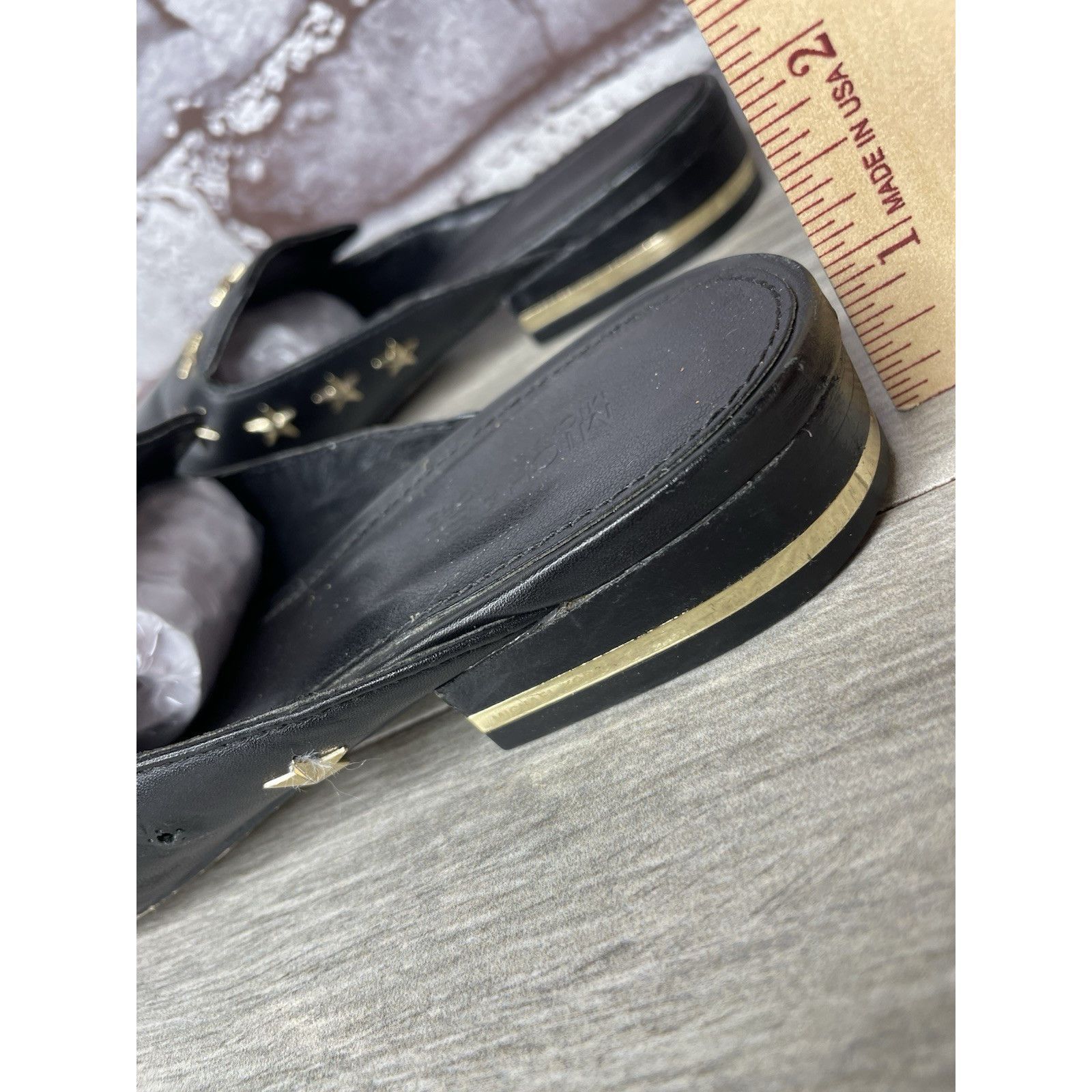 Michael Kors Michael Kors Natasha Admiral Black Leather Studded Stars Poi Size US 5 / IT 35 - 8 Thumbnail