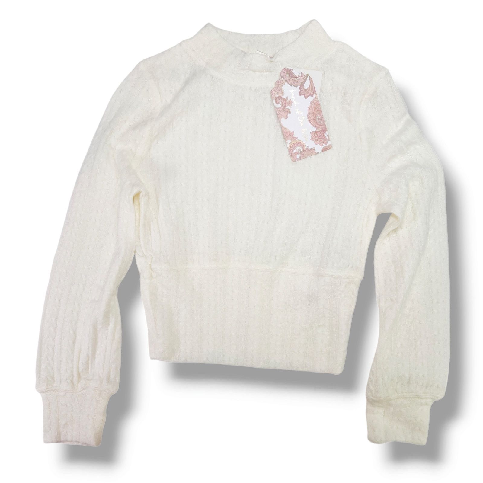 Other NWT B.O.G. Band of the Free Raquel Cropped Knit Sz. S Ivory Size S / US 4 / IT 40 - 5 Thumbnail